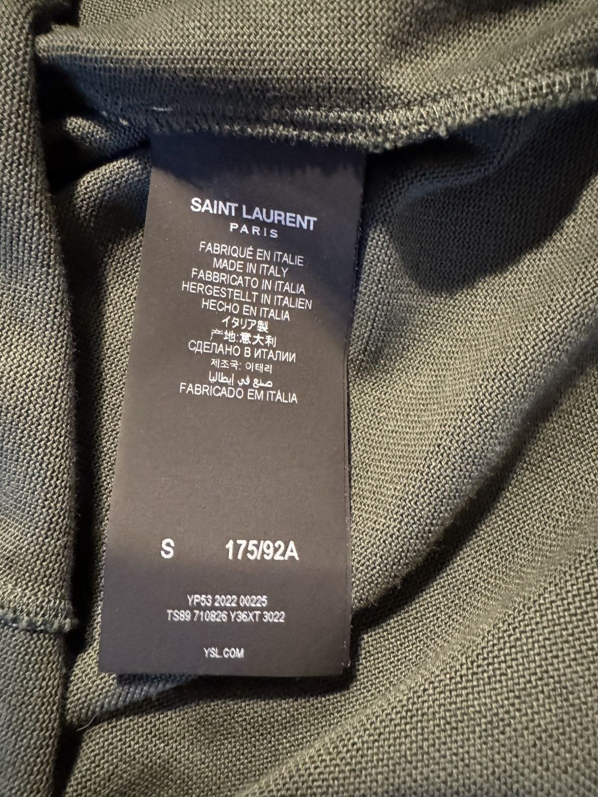 Saint Laurent Paris SAINT LAURENT tshirt sizes shown in photos by tape measure Size US S / EU 44-46 / 1 - 16 Thumbnail