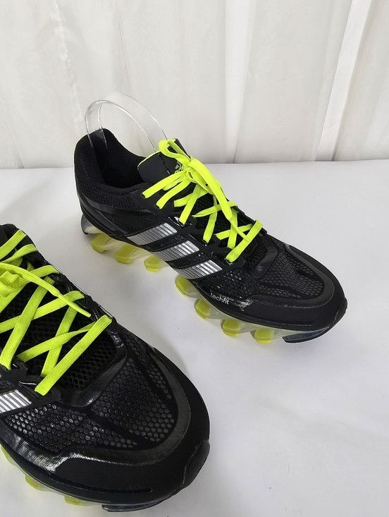 Adidas adidas Springblade Black Neon Green Running Shoe Sneaker Size US 8 / EU 41 - 10 Thumbnail