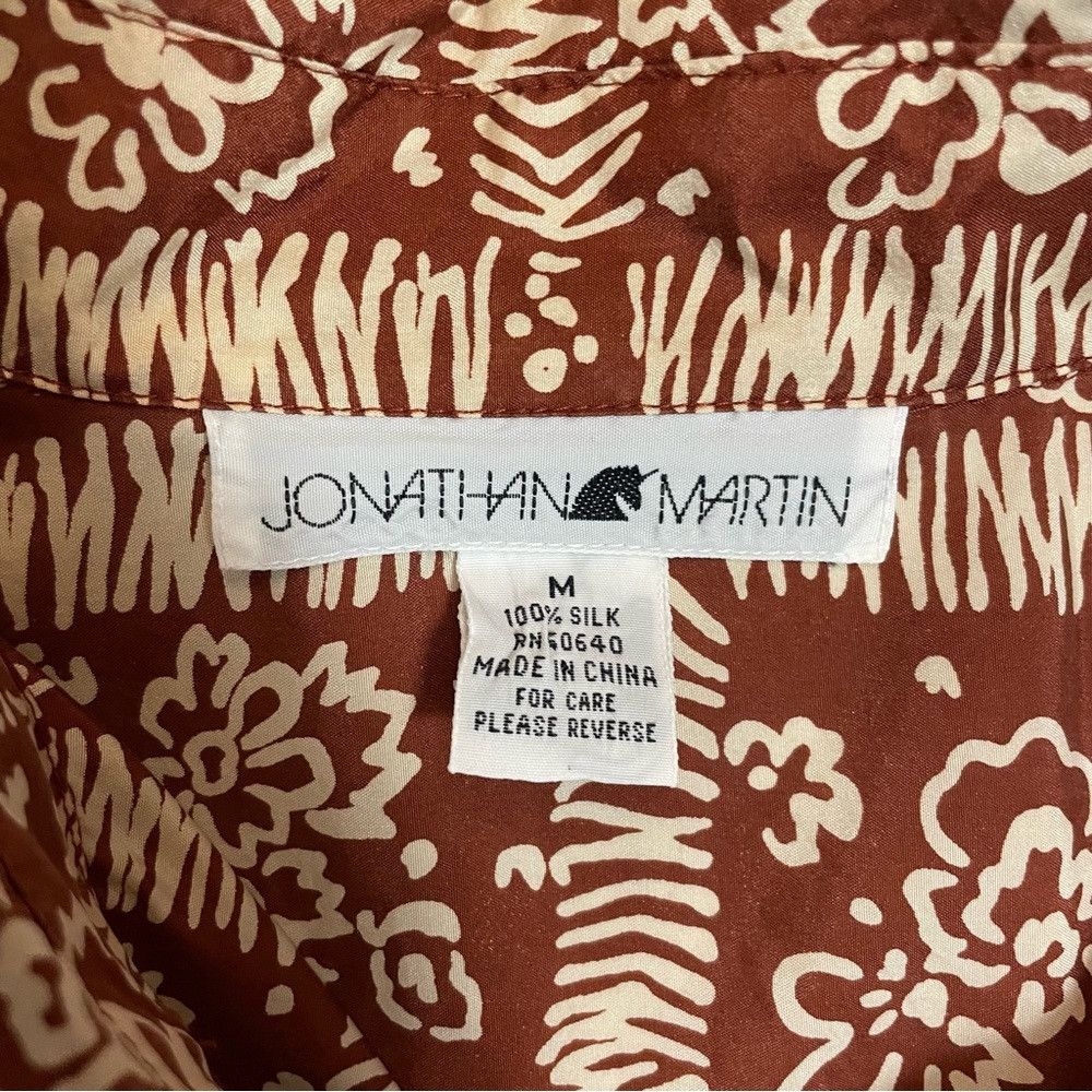 Other Vintage Jonathan Martin 100% Silk Button Short Sleeve Shirt Size M / US 6-8 / IT 42-44 - 8 Thumbnail