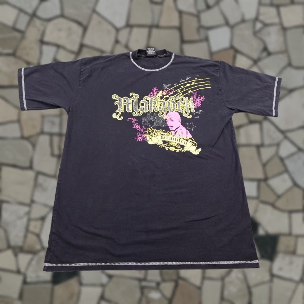 Vintage VINTAGE Makaveli Tupac Shirt Mens 2XL Black Pink Sparkly Hip Hop Tee Size US XXL / EU 58 / 5 - 1 Thumbnail