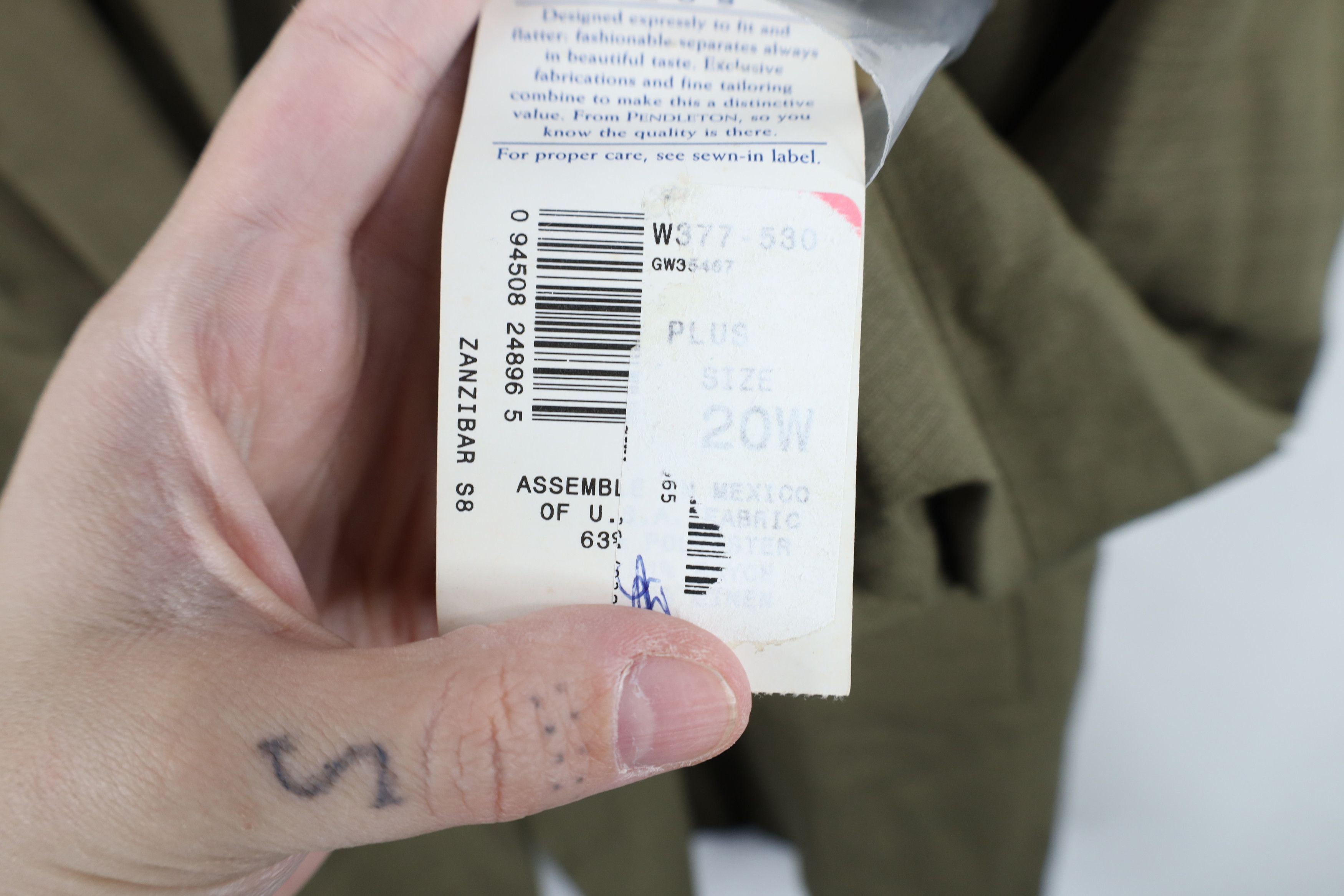 Pendleton Deadstock Vintage 90s Pendleton Rayon Linen Blazer Jacket Size 3XL / US 20-22 - 7 Thumbnail