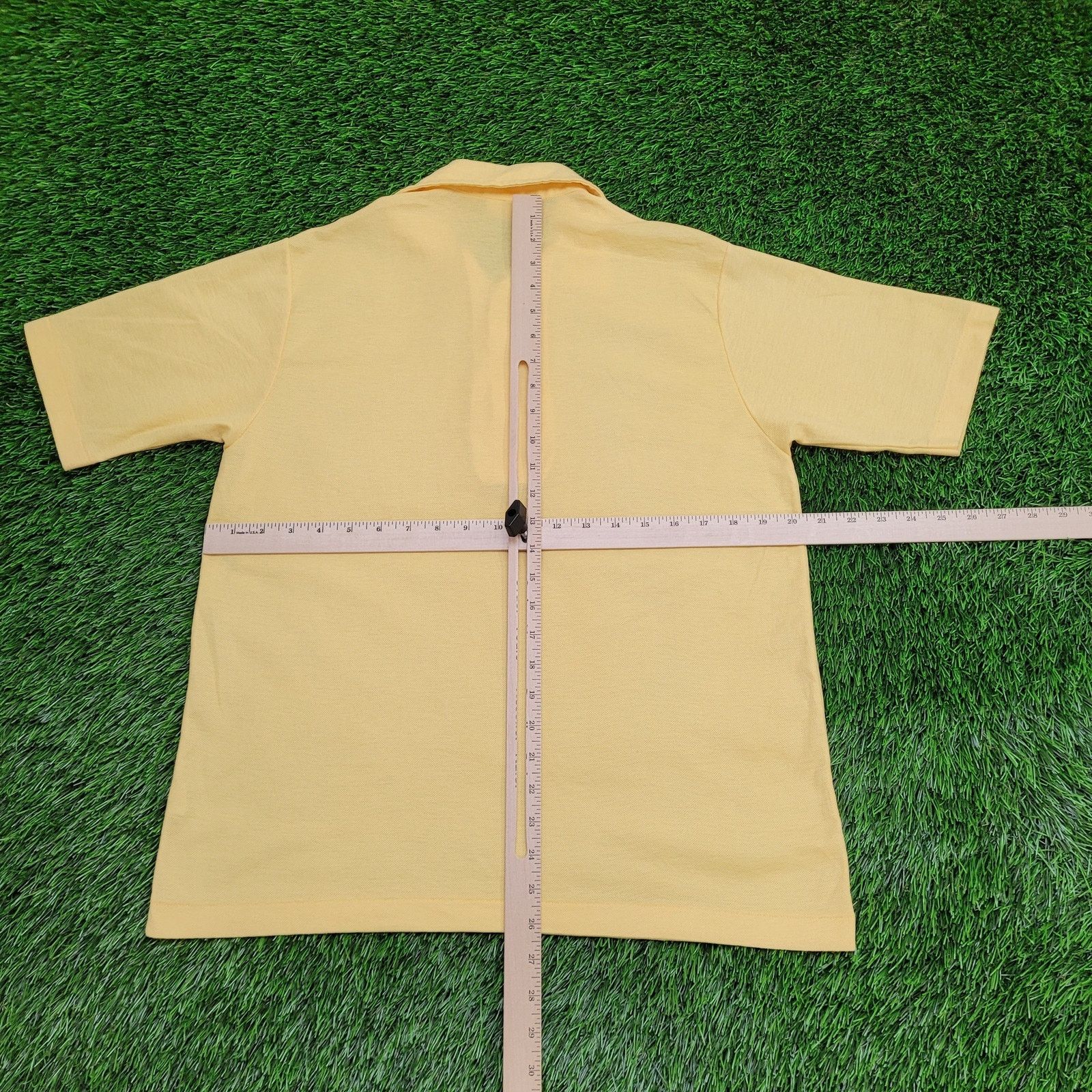 Levi's VTG LEVIS Polo Shirt M Fitted Yellow USA Preppy Disco 70s Size US M / EU 48-50 / 2 - 8 Thumbnail