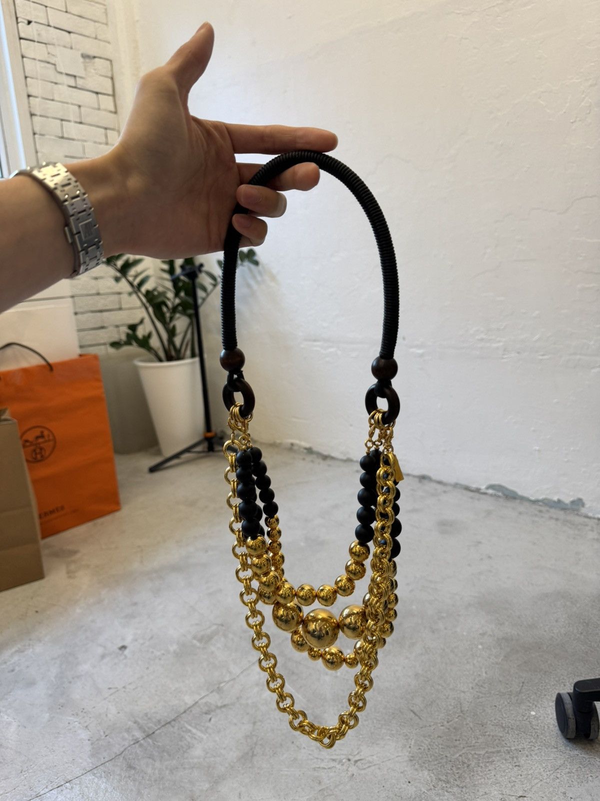 Junya Watanabe SS22 Gold Beaded Necklace Size ONE SIZE - 4 Thumbnail