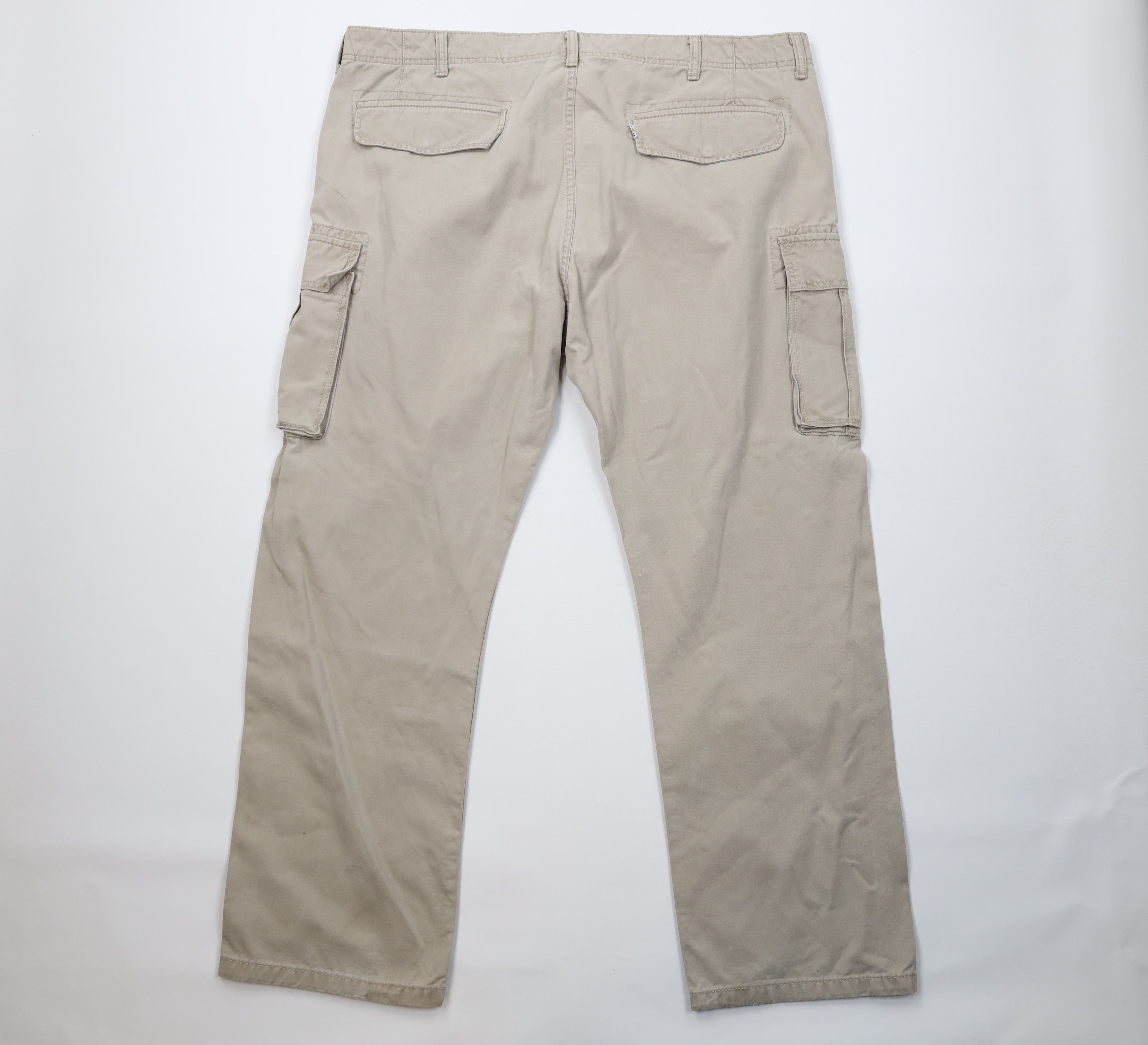 Levi's Vintage Y2K Levis Fit Wide Leg Cargo Pants Beige Cotton Size US 44 / EU 60 - 9 Thumbnail