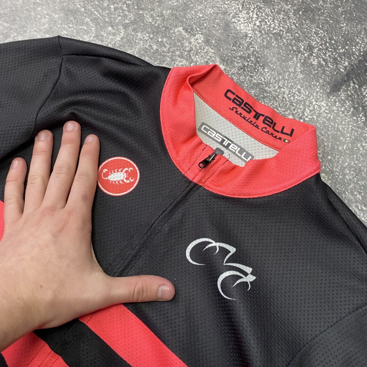 Vintage Mens Castelli Big logo cycling sports black y2k hersey tee Size US XL / EU 56 / 4 - 3 Thumbnail