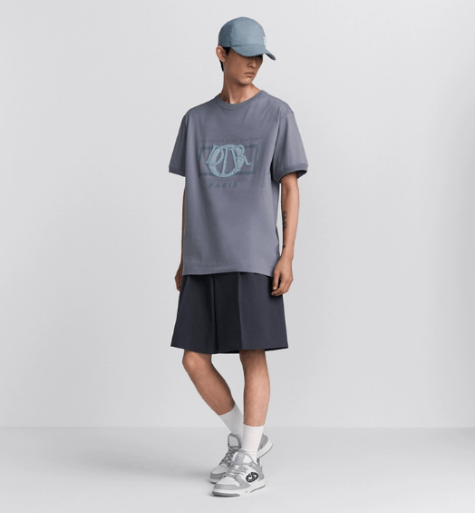 Dior o1w1db10525 493J64 Relaxed-Fit T-Shirt in Gray Size US M / EU 48-50 / 2 - 7 Thumbnail