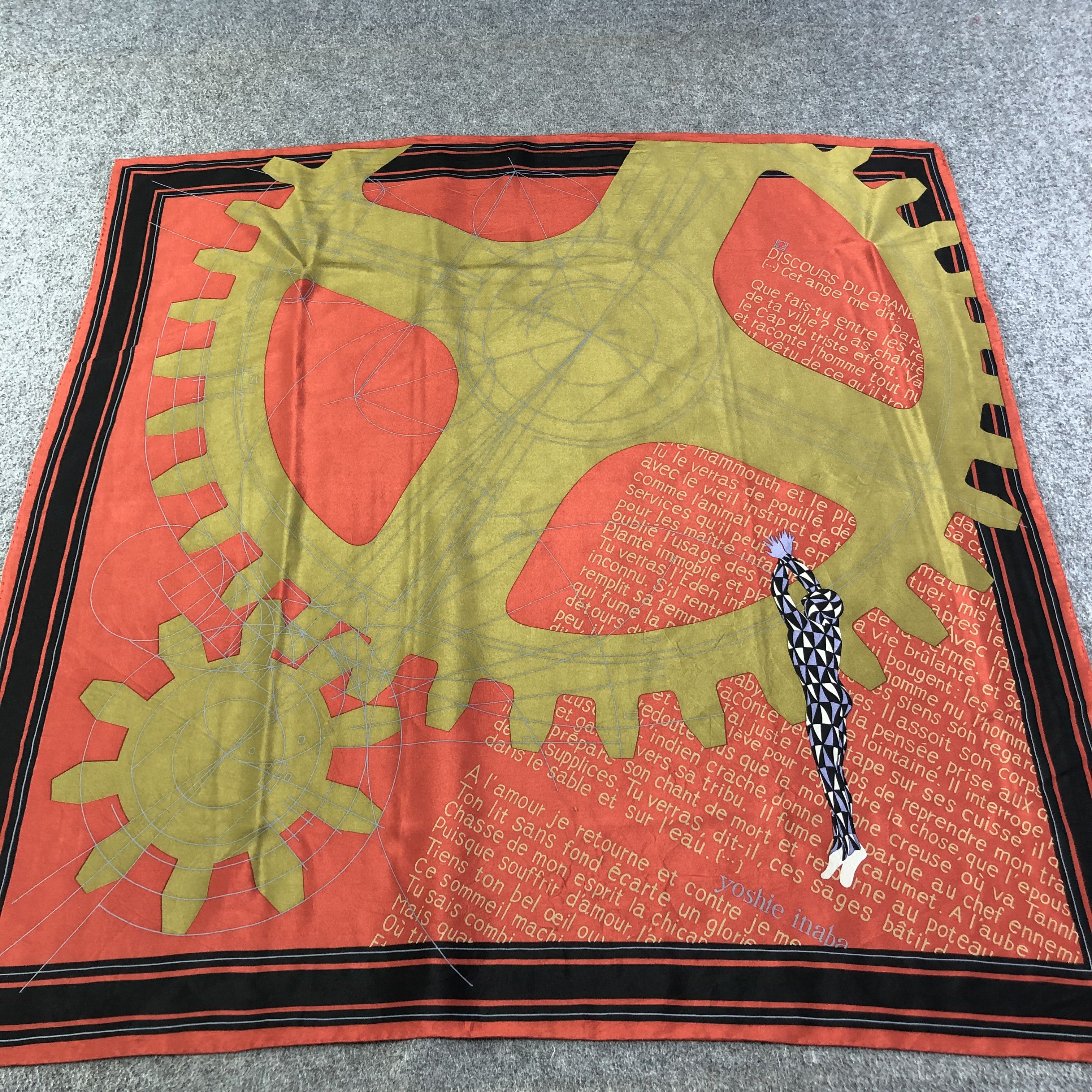 Japanese Brand Yoshie Inaba Hand Rolled Silk Scarf M416 Size ONE SIZE - 1 Thumbnail