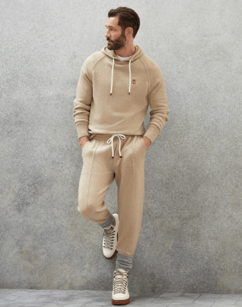 Brunello Cucinelli o1la1rc1a0325 Cashmere Pants in Tan Size US 32 / EU 48 - 4 Thumbnail