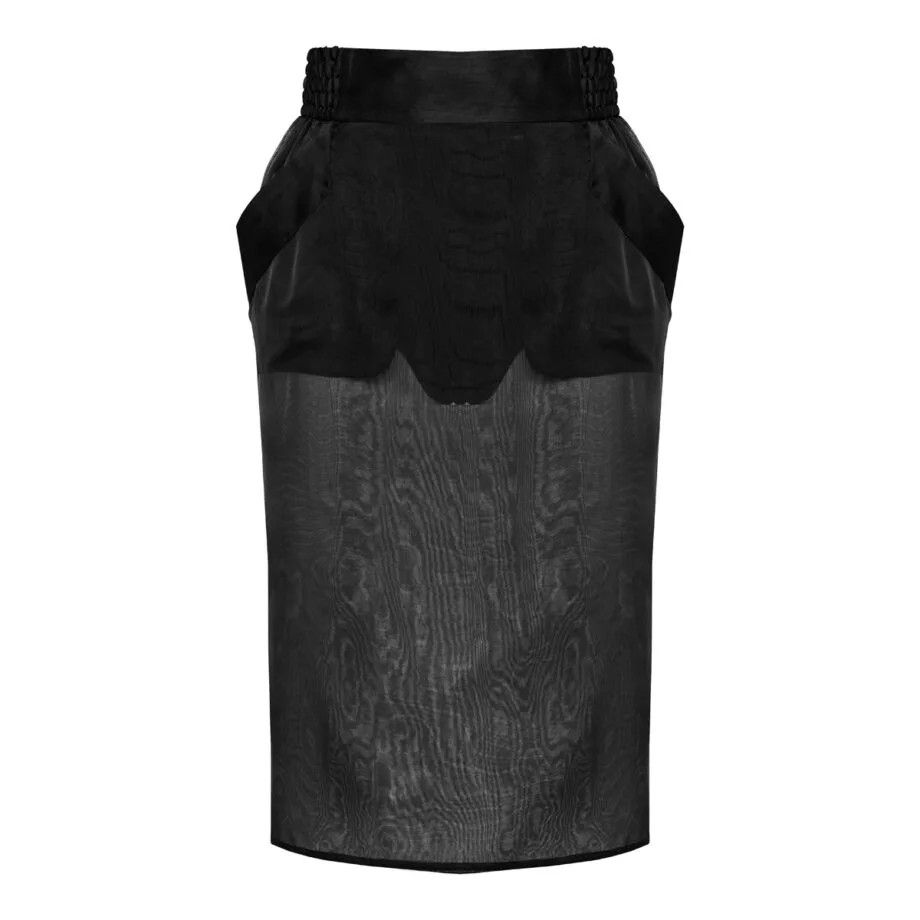 スカート Saint Laurent Silk Crepe Muslin Pencil Skirt 0400019901252_BLACK?wid=600&