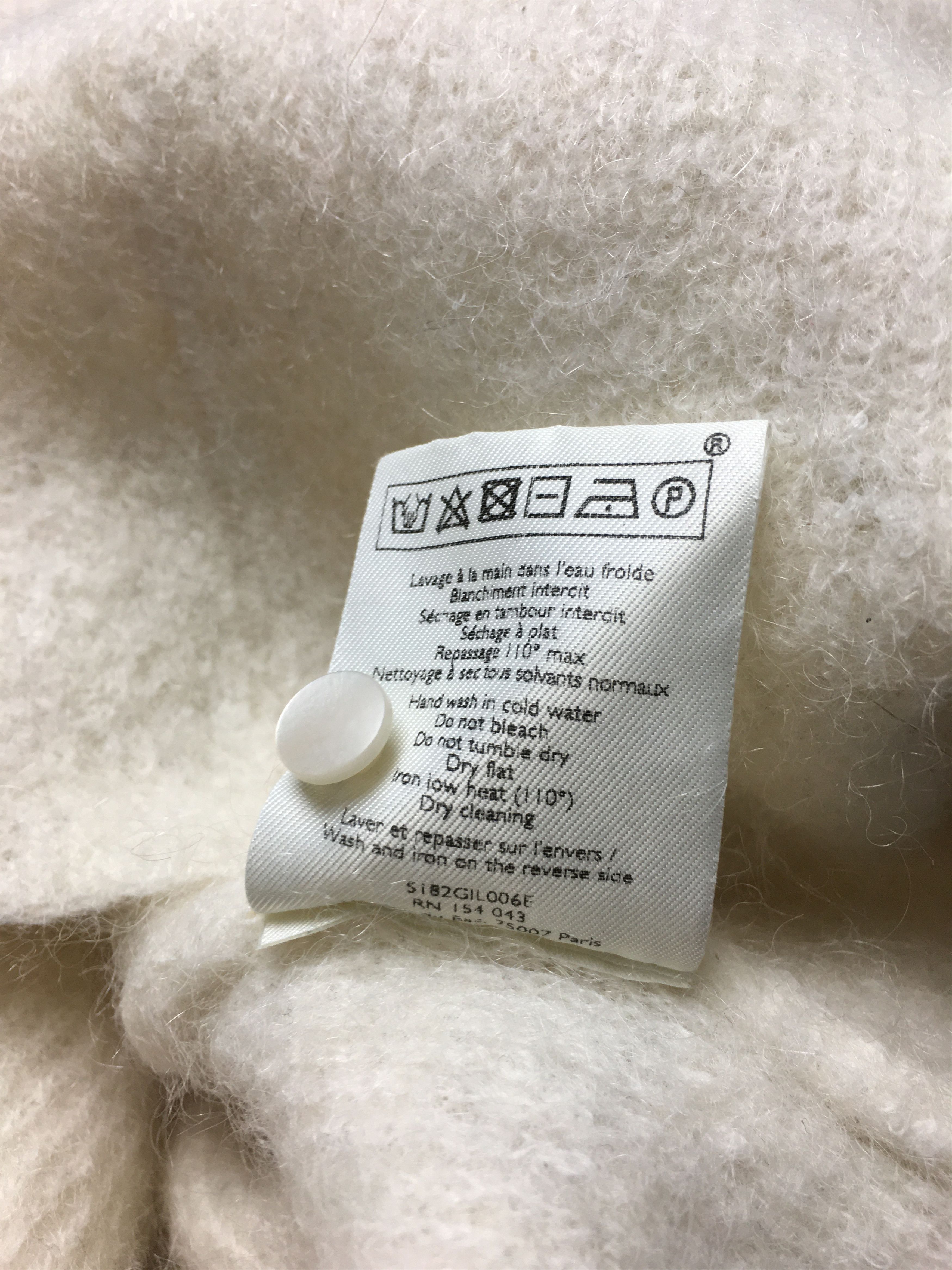 Sezane SÉZANE Gaspard Crop Cardigan Mohair Alpaca Sweater Ecru Size M / US 6-8 / IT 42-44 - 11 Thumbnail