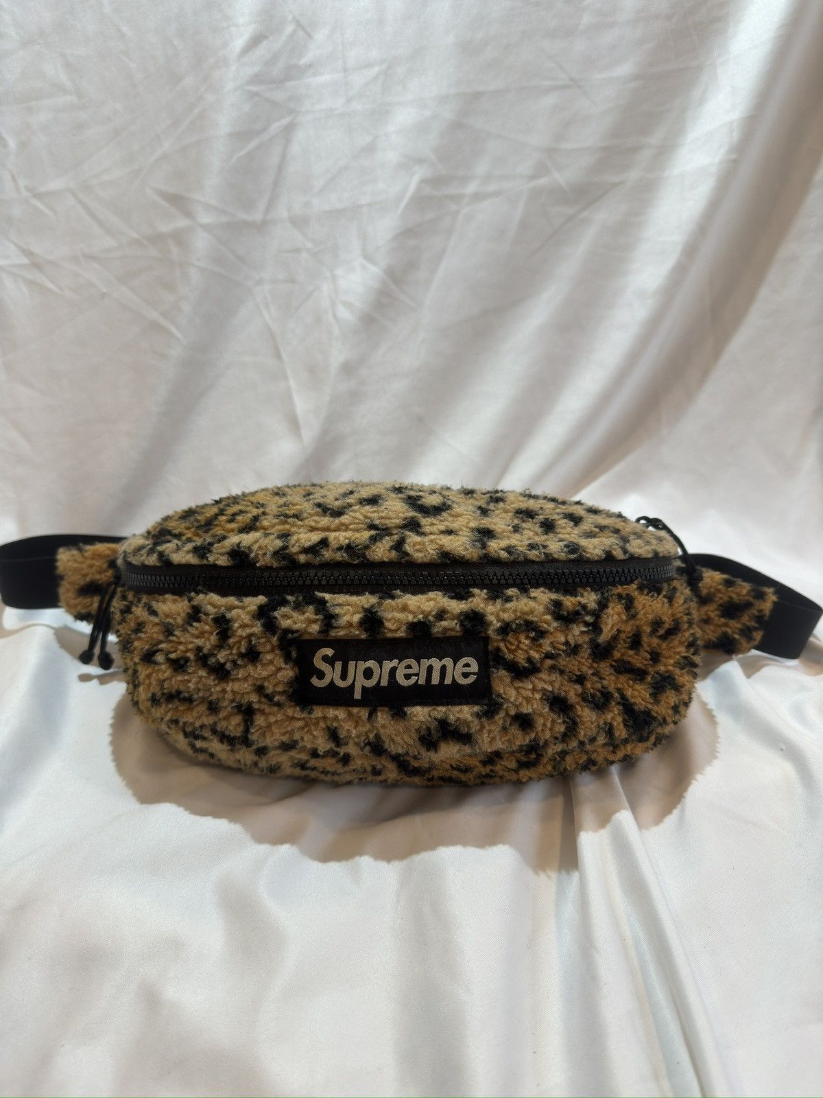 希少完売品 17fw Leopard Fleece WaistBag Supreme Leopard Fleece Waist Bag Yellow - FW17 - US