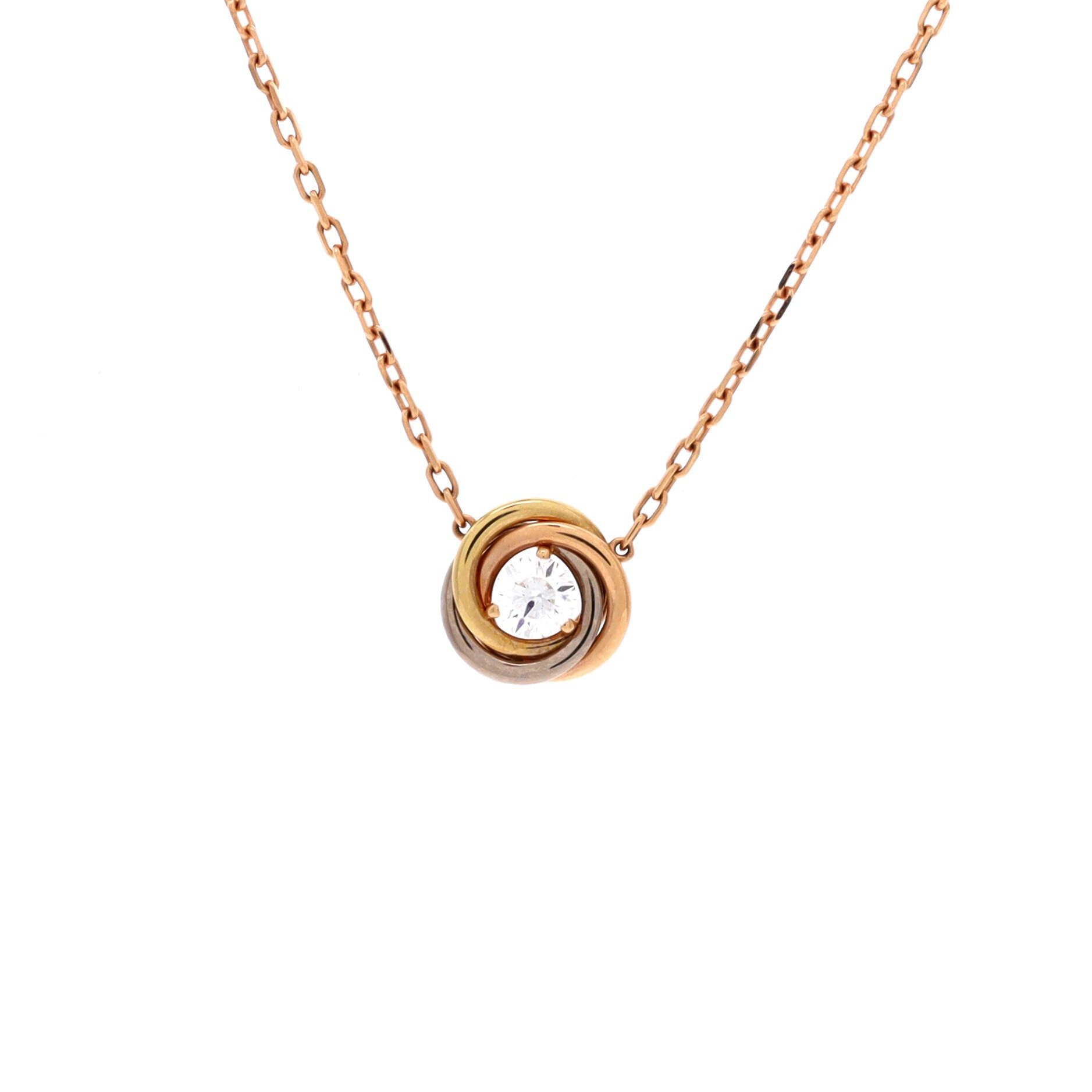 Cartier Trinity Diamond Pendant Necklace Size ONE SIZE - 1 Thumbnail