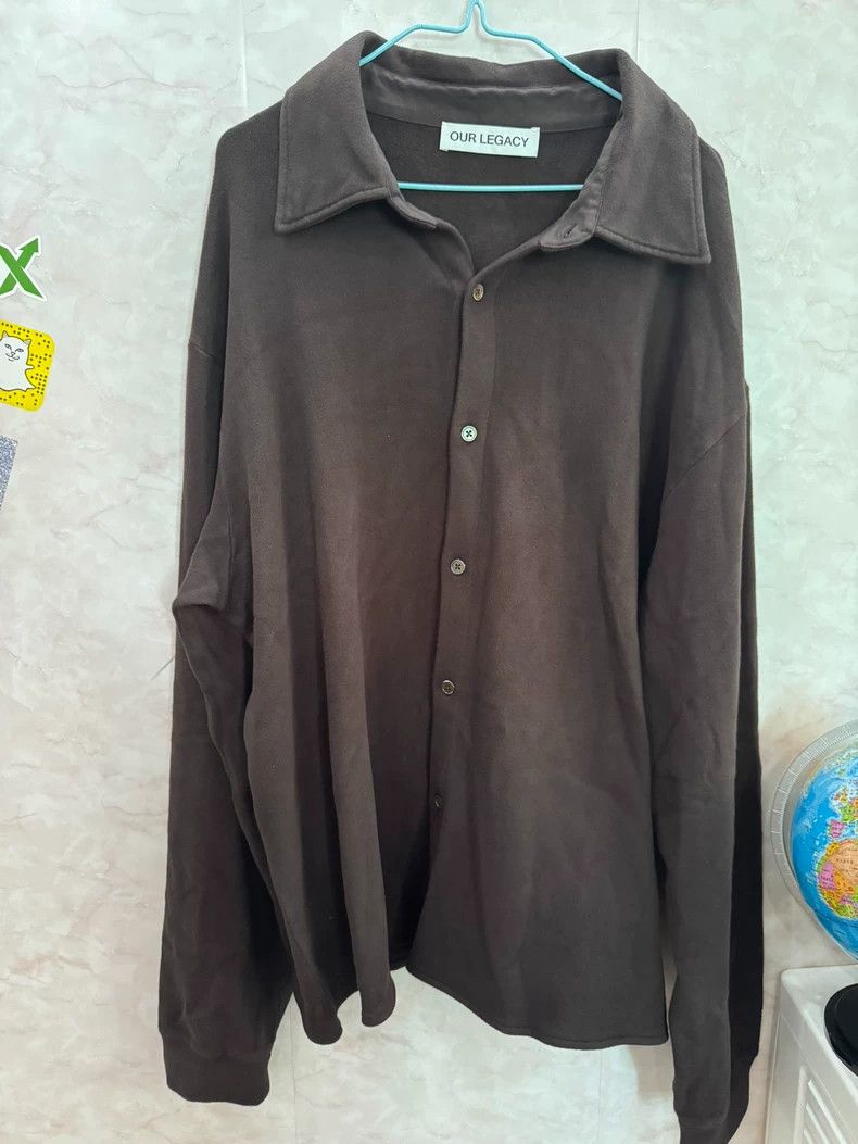 Our Legacy Our Legacy size52 Loose front collar, long sleeve shirt wit Size US L / EU 52-54 / 3 - 1 Thumbnail