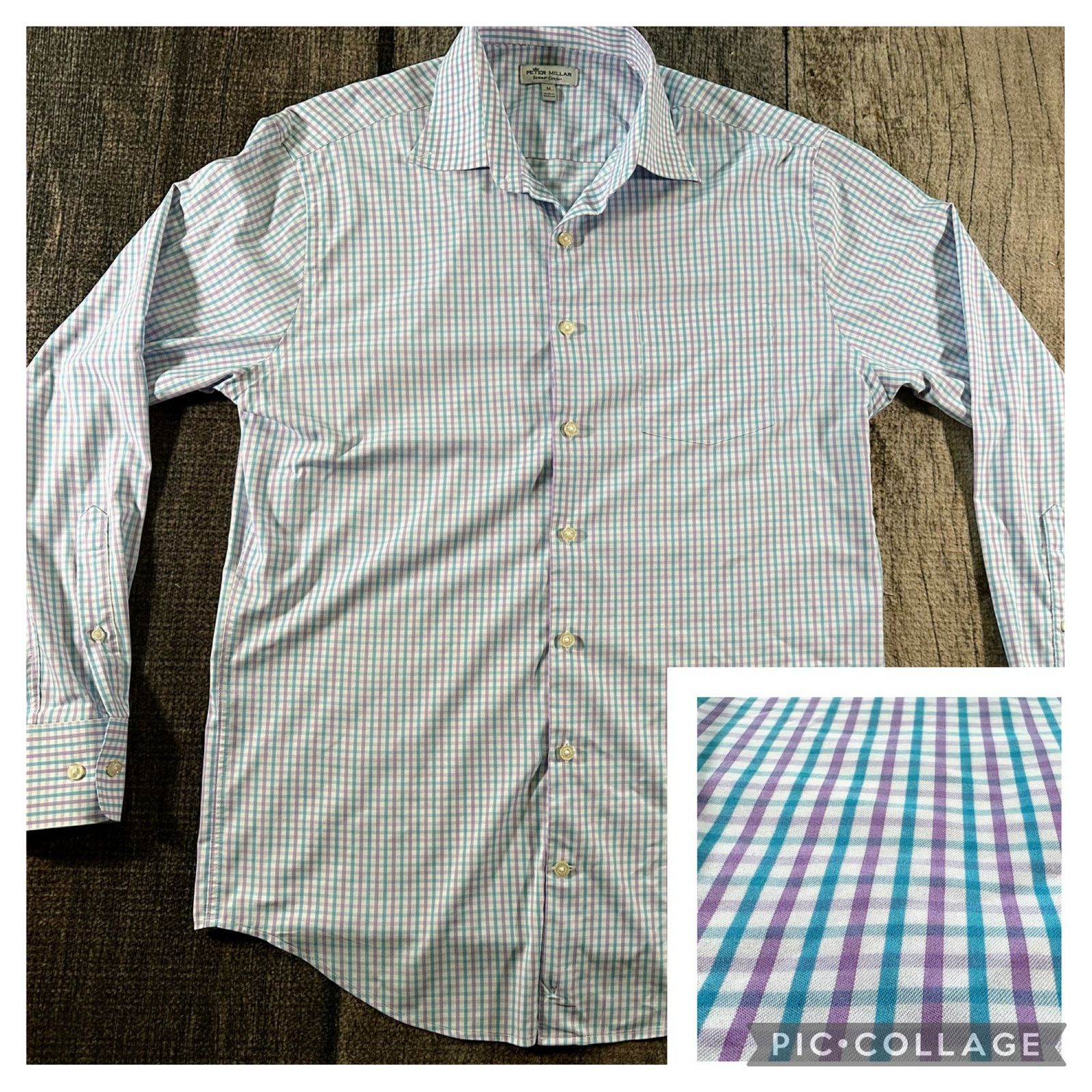 Peter Millar Peter Millar Summer Comfort Mens Med Long Sleeve Button Down Size US M / EU 48-50 / 2 - 1 Thumbnail