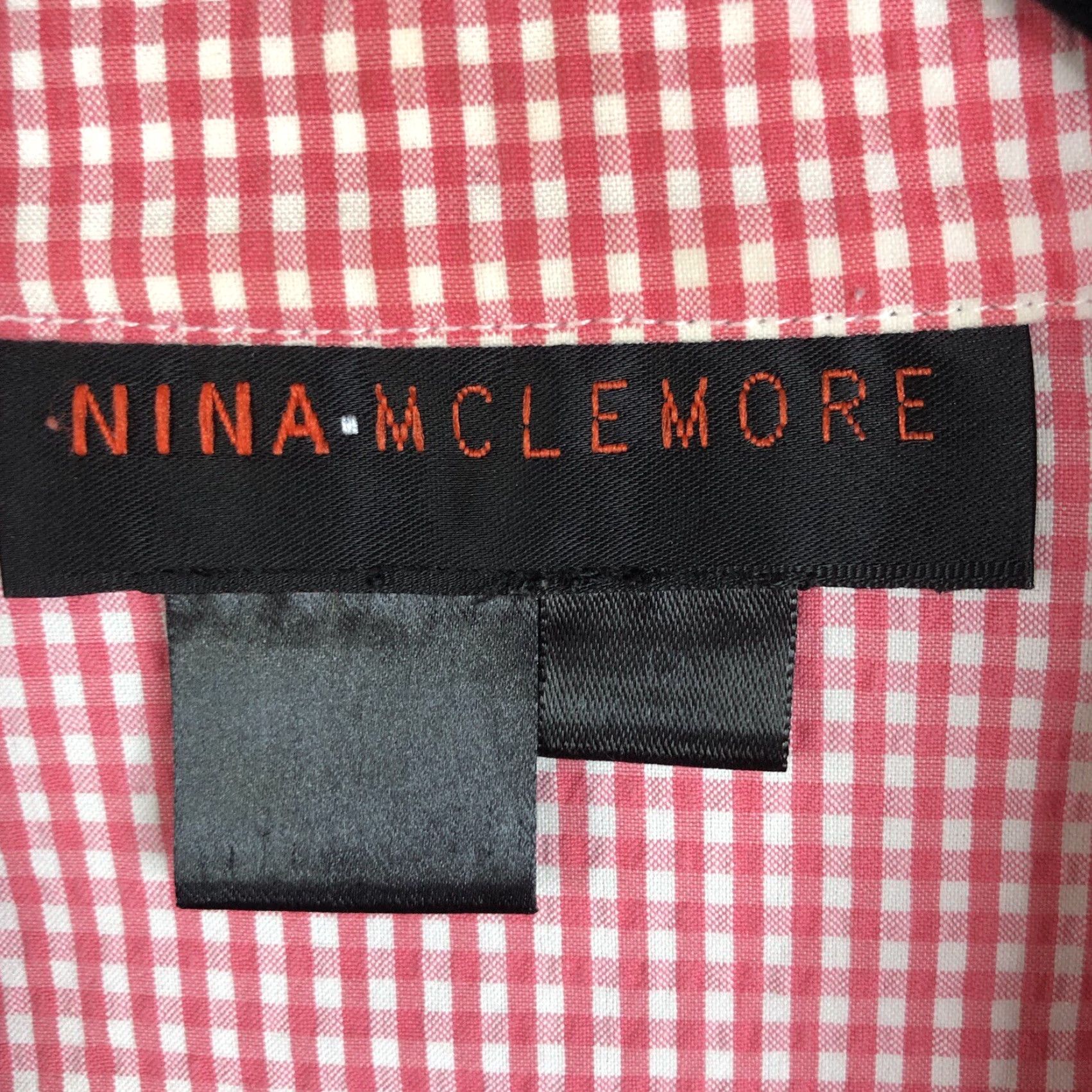 Vintage Nina McLemore Top Womens 12 Pink White Check Seersucker Stretch Preppy Classic Shirt Size XL / US 12-14 / IT 48-50 - 6 Thumbnail