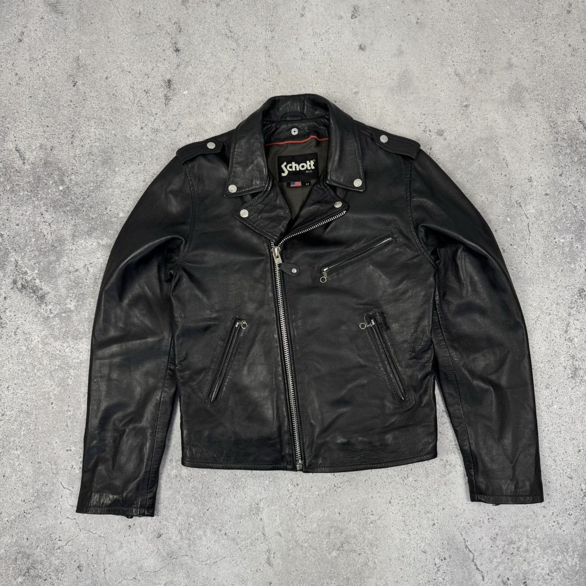 Schott Rare Schott Perfecto Johnny Hallyday Leather Biker Jacket Size US M / EU 48-50 / 2 - 4 Thumbnail