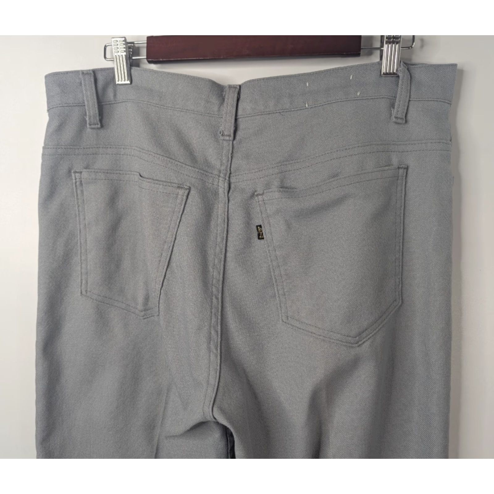 Levi's VINTAGE Levi's 517 Sta-Prest Pants Boot Cut Grey 34x28 Mens Cowboy Western 5-Pocket Design Twill Polyester Dacron Disco Hippie Sta-Prest Brand Size US 34 / EU 50 - 5 Thumbnail