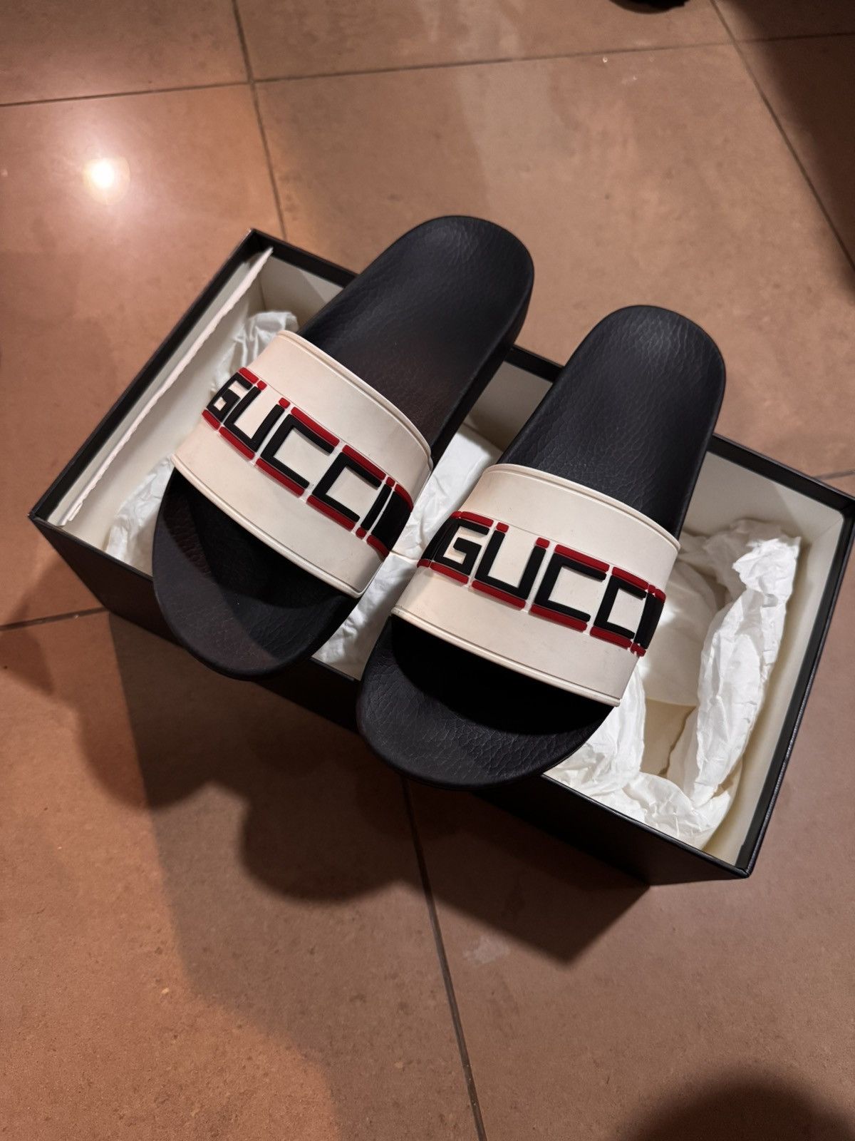 Gucci St. Nastro Slides Gucci Gucci Slides Men St. Nastro Sport | Grailed main image 2