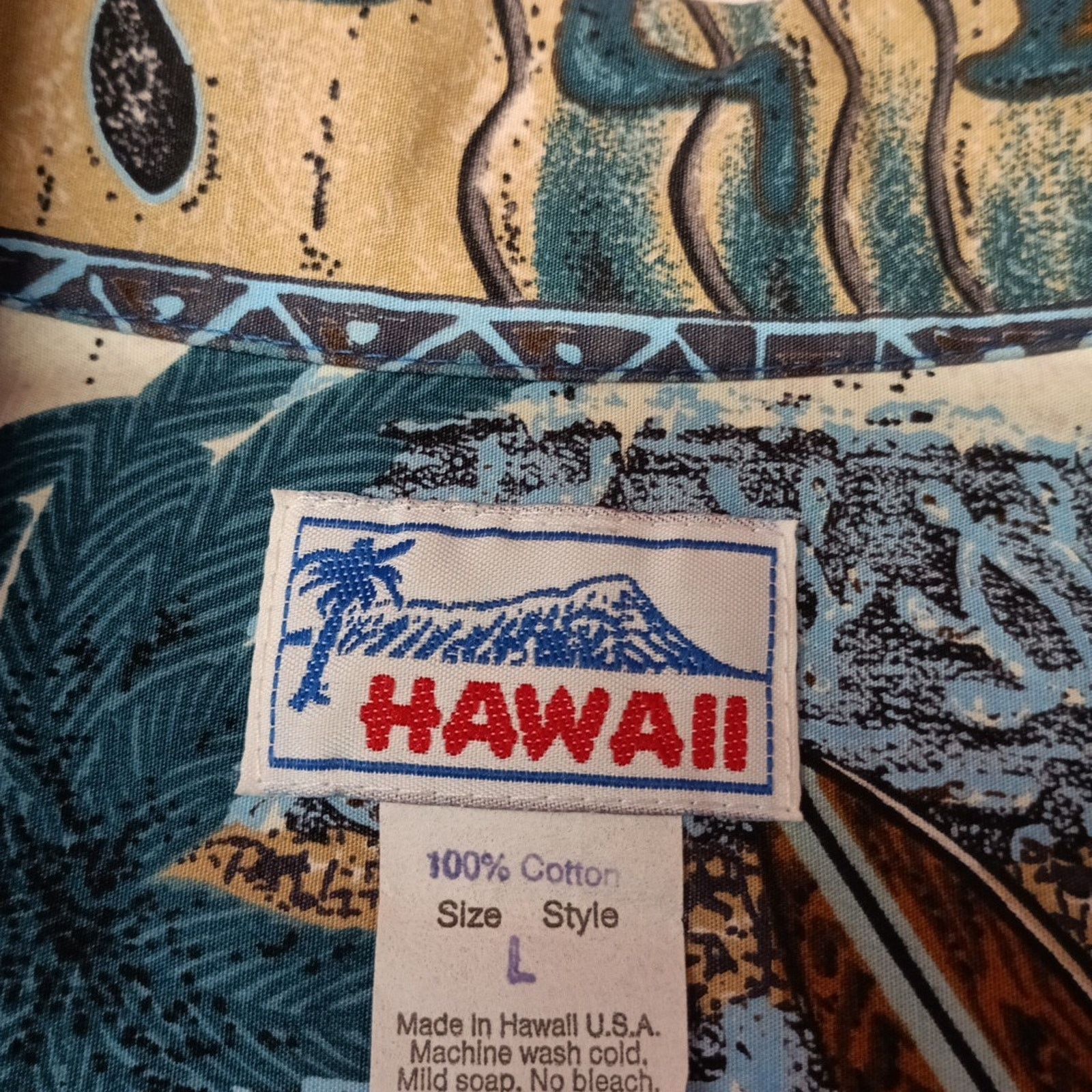 Other VTG Hawaiian Shirt Blue Fish Palms Surf Men’s Size L USA Size US L / EU 52-54 / 3 - 3 Thumbnail
