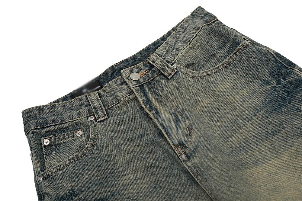 Japanese Brand × Jean Men's washed loose wide-leg punk distressed bootcut jeans Size US 32 / EU 48 - 4 Thumbnail