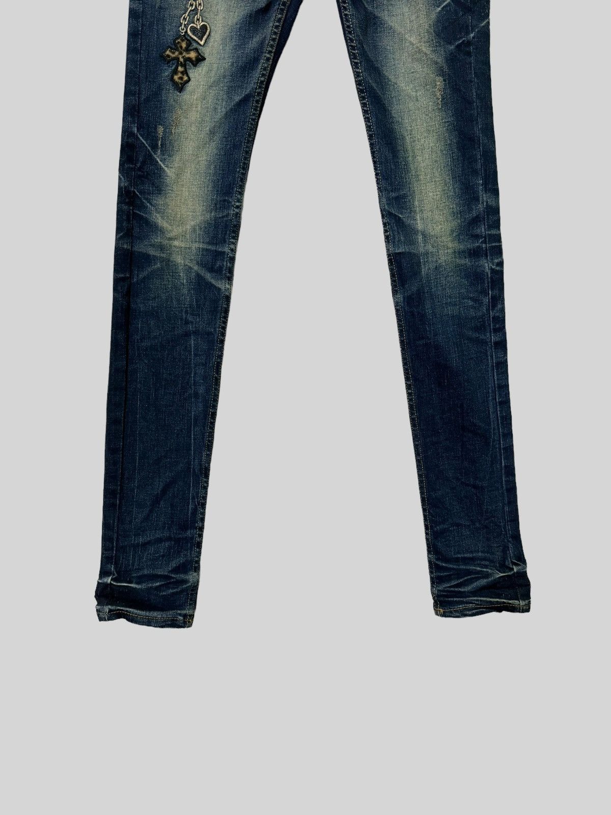 Hysteric Glamour × Japanese Brand Skinny REDPEPPER Cross Embroidery Junya Watanabe Denim Size US 27 - 6 Thumbnail