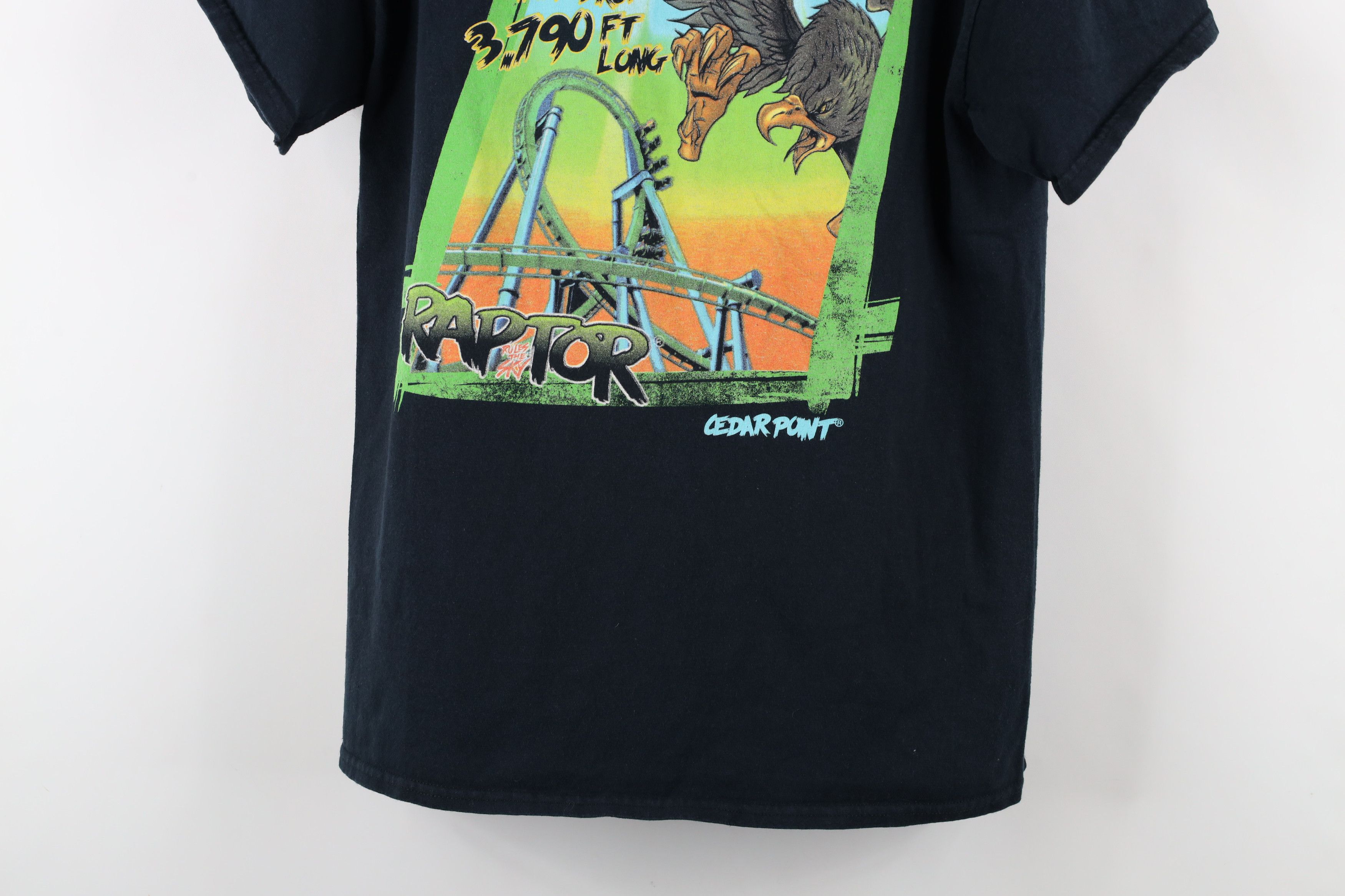 Vintage Vintage Y2K Cedar Point Raptor Roller Coaster T-Shirt Black Size US M / EU 48-50 / 2 - 3 Thumbnail