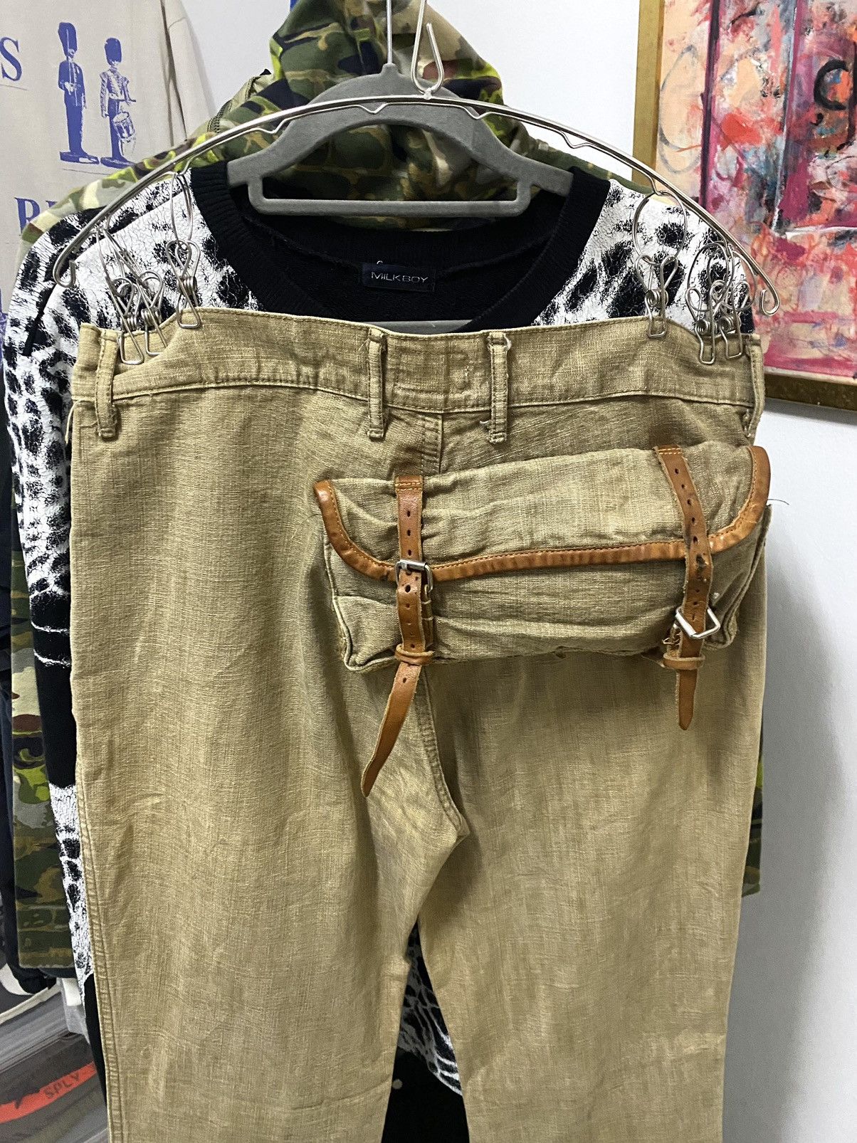 Kapital 🔥OG🔥Rare vintage Kapital Brown Flare Monkey pants Size US 29 - 2 Thumbnail