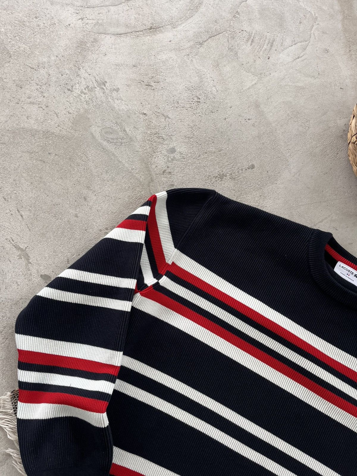 Lacoste Lacoste Made in France striped Minimalistic Sweater Y2K Size US XL / EU 56 / 4 - 4 Thumbnail