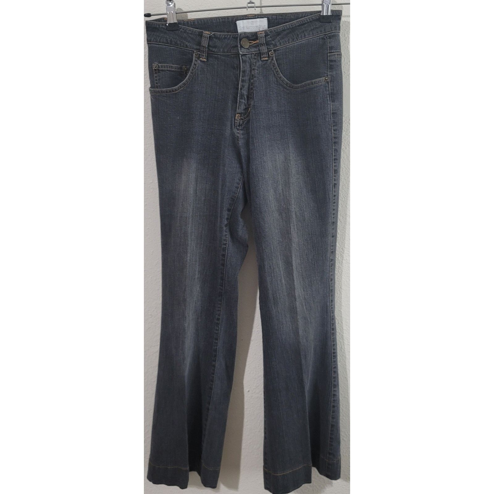 Other Soft Surroundings Black Stone Washed Denim Jeans 4 Boot Cut Size 27" / US 4 / IT 40 - 1 Thumbnail