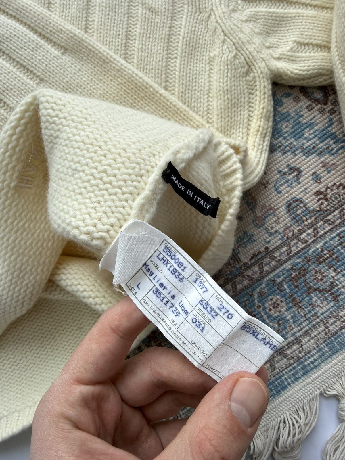 Left Hand Archive 90s Left Hand Massimo Osti Lambswool Knit Sweater Size US L / EU 52-54 / 3 - 12 Thumbnail