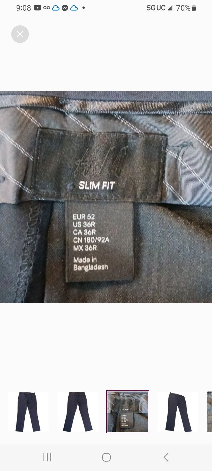H&M H&M Navy Pants Size US 34 / EU 50 - 2 Thumbnail