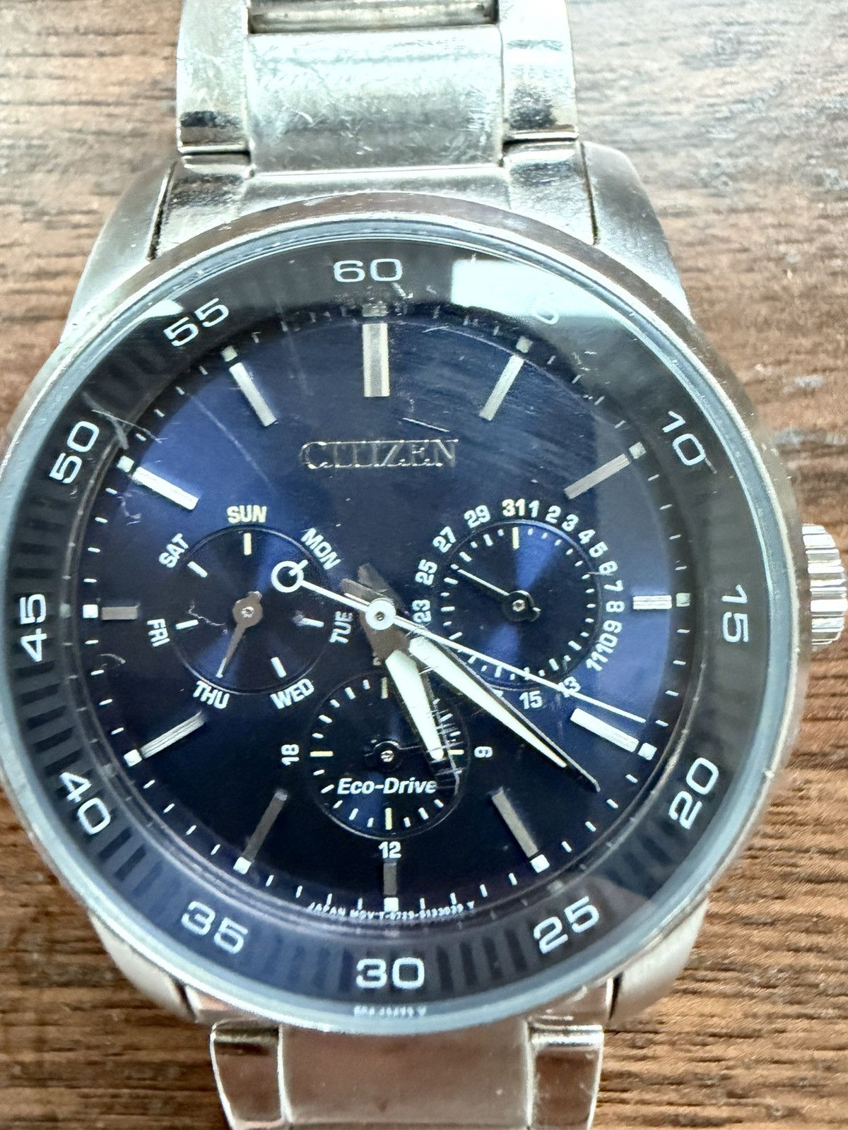Citizen Citizen Eco-Drive Stainless Steel Watch – Blue Dial Size 36 - 2 Thumbnail