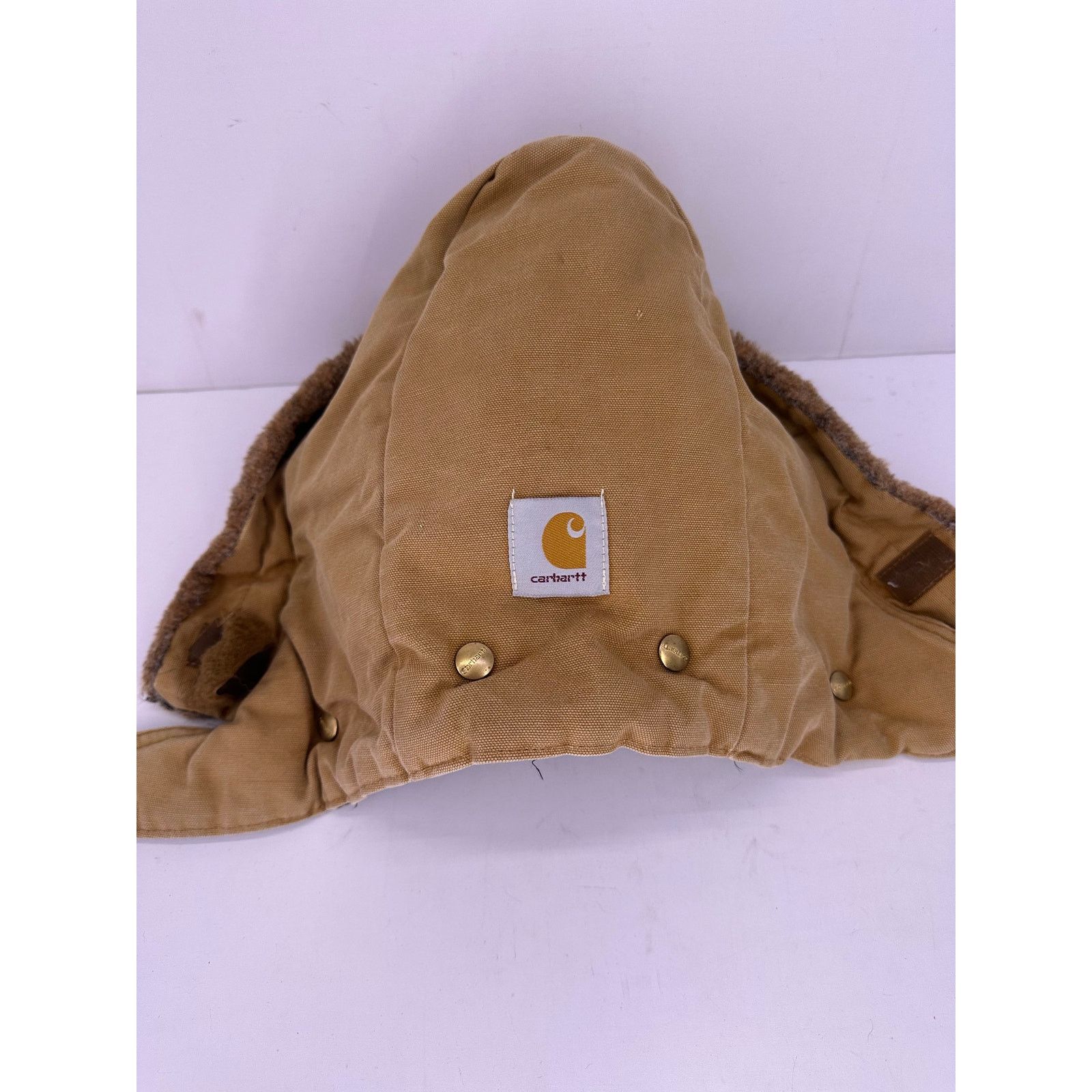 Carhartt Vintage Carhartt Hood Brown Quilt Lined Faux Fur Snap Size ONE SIZE - 1 Thumbnail