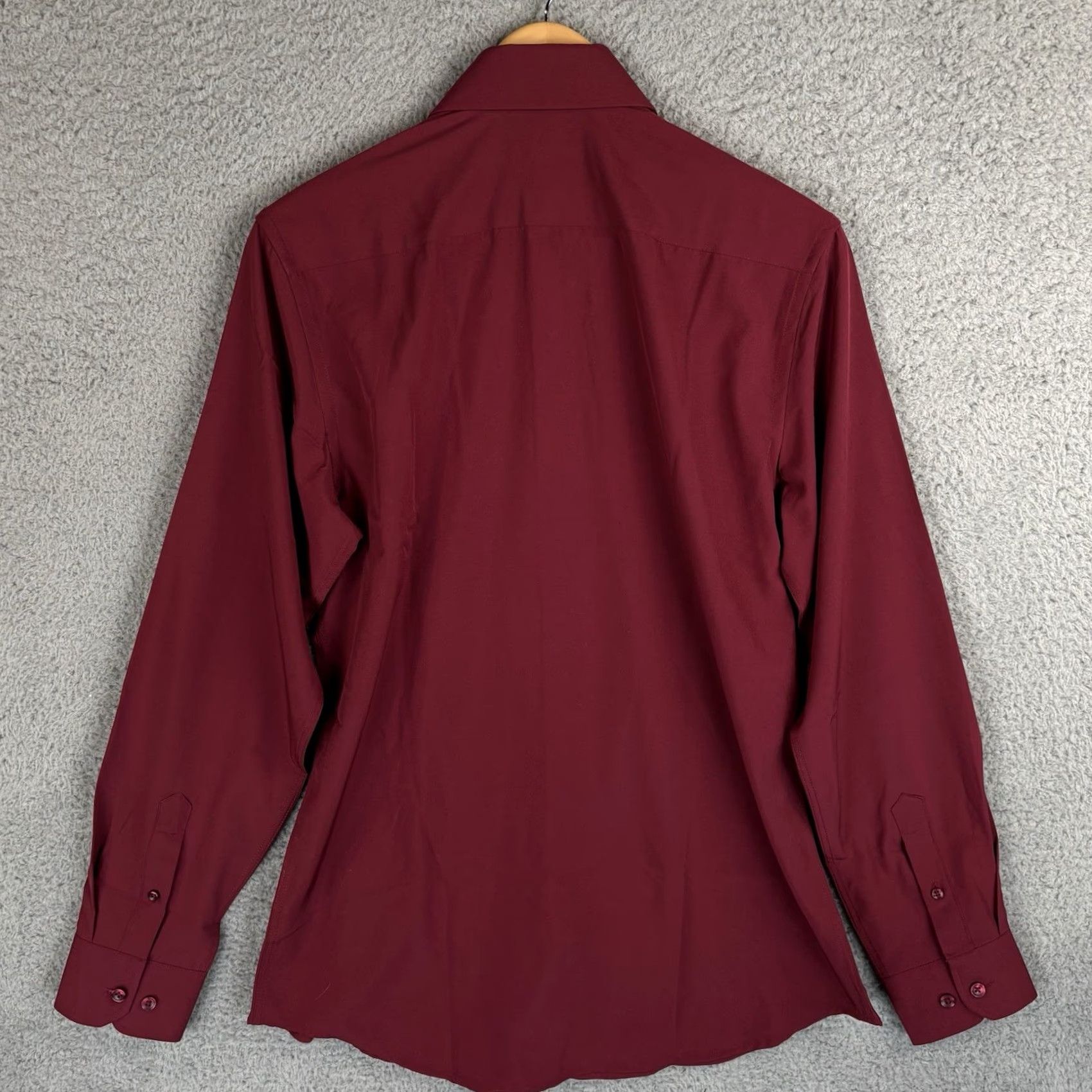 Vintage Tom Baine Button-Up Shirt Mens M Burgundy Holiday Collection Flip Cuff Button-Down Collared Slim Light/Weighted Size US M / EU 48-50 / 2 - 6 Thumbnail