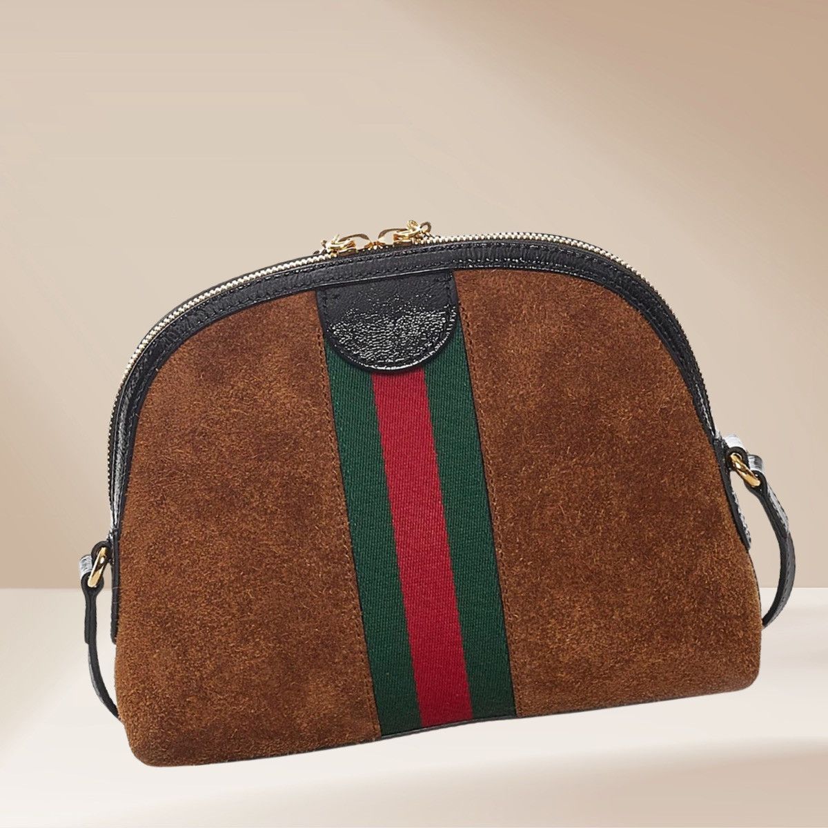 Gucci Gucci Ophidia Small Shoulder Bag – Suede with Web Stripe Size ONE SIZE - 8 Thumbnail