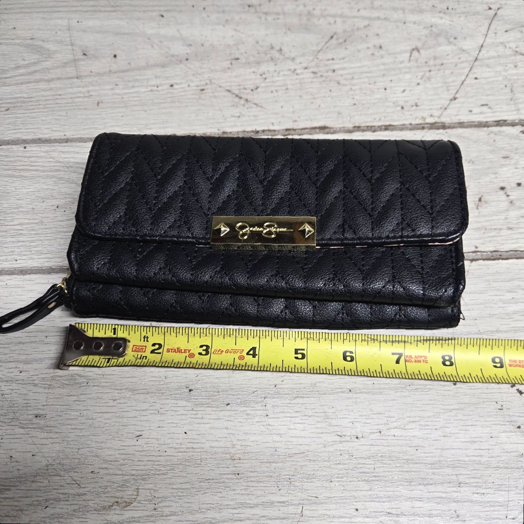 Jessica Simpson Jessica Simpson Wallet Black Faux Leather Snap Clutch Organizer One Size Women Wallet Size ONE SIZE - 6 Thumbnail