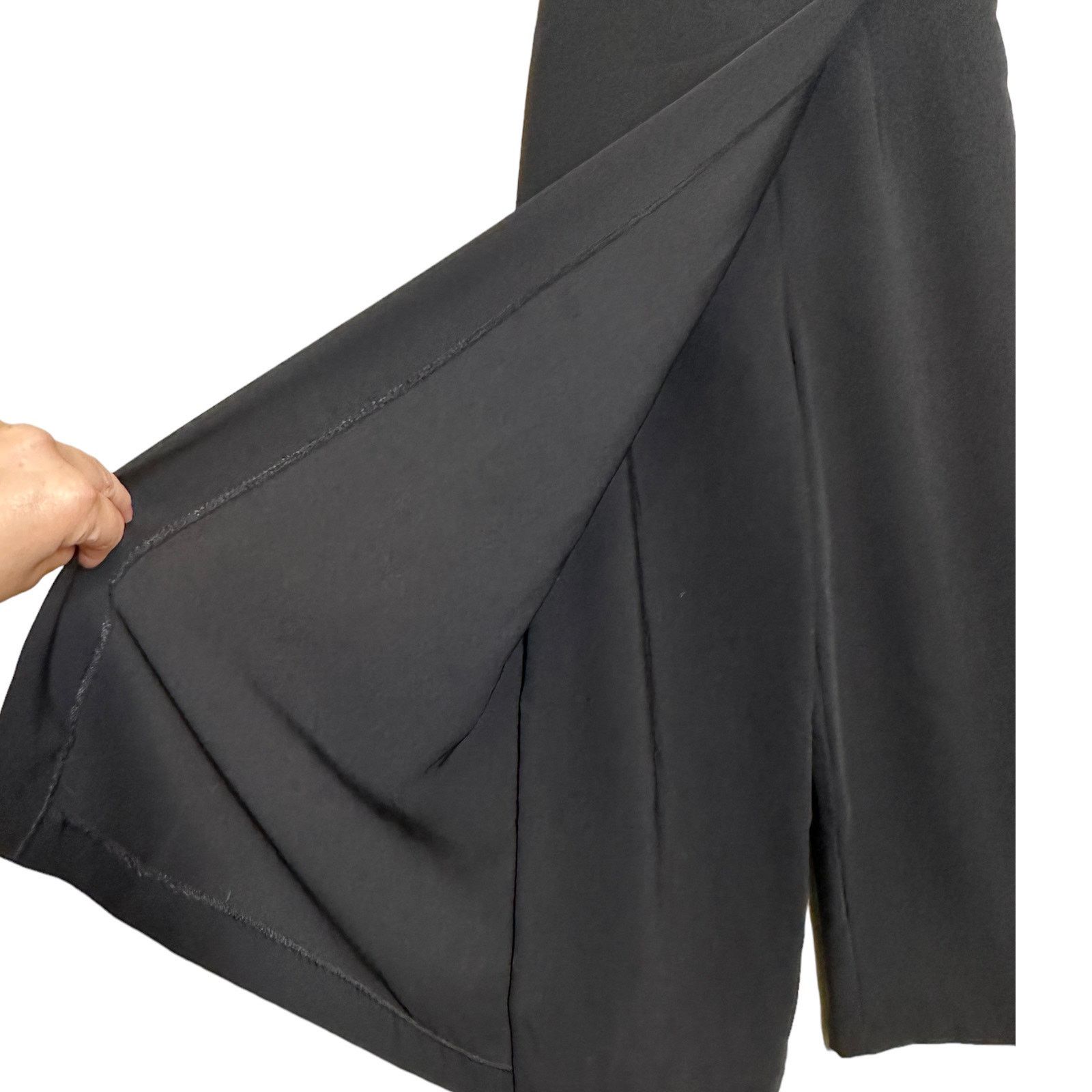 Zara Zara Basic crepe palazzo front overlap flap pants size small Size 27" / US 4 / IT 40 - 8 Thumbnail