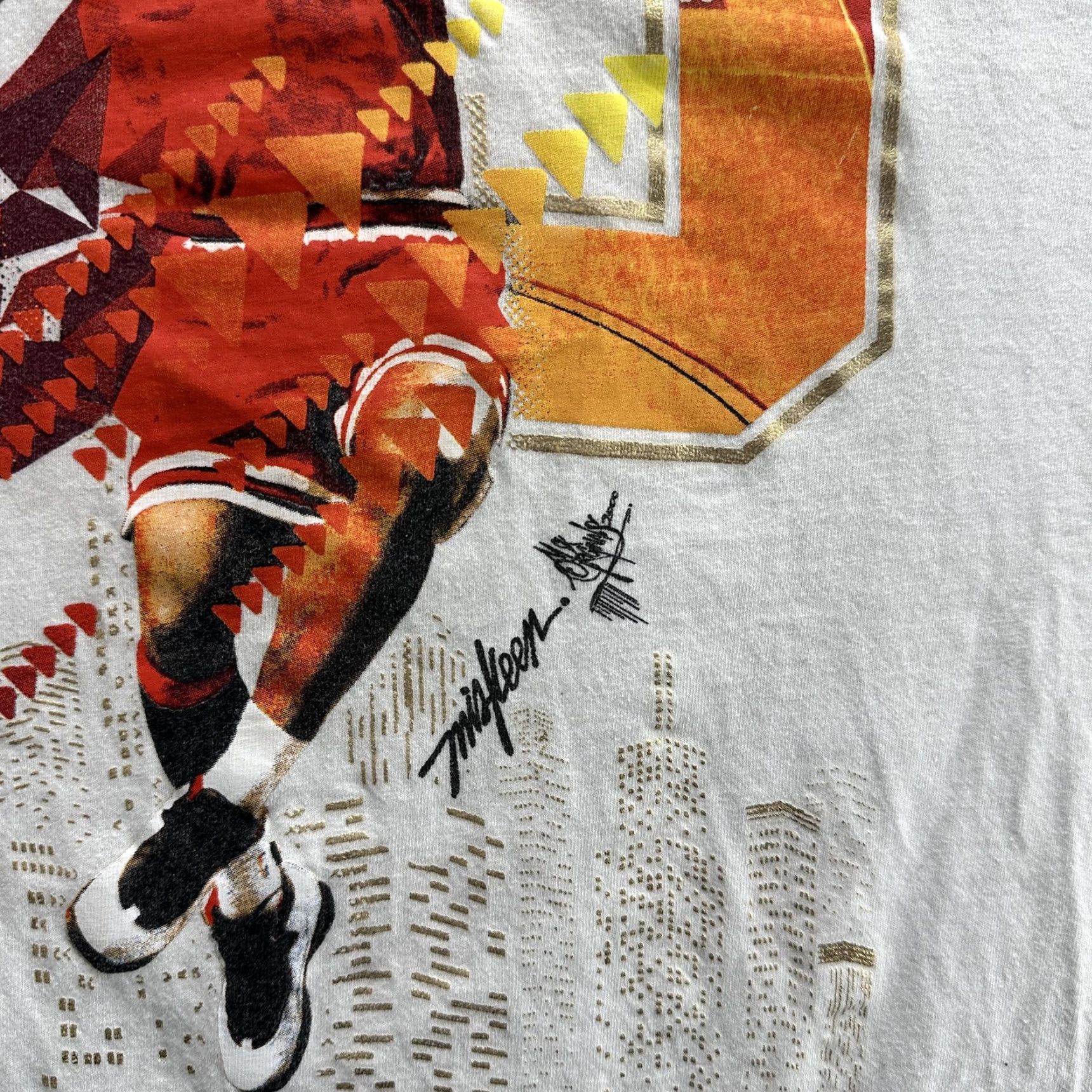 Jordan Brand Mijleen 6XL White Michael Jordan Basketball Graphic Tee Distressed Mens Sports T-Shirt Size US XXL / EU 58 / 5 - 6 Thumbnail