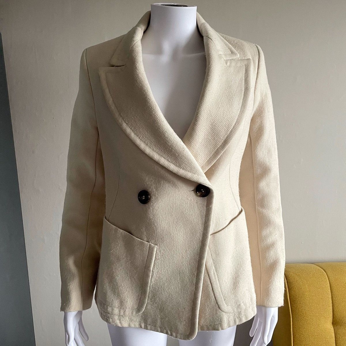 Chloe Chloé FW13 Clare Waight Keller Natural Virgin Wool Over Coat Size S / US 4 / IT 40 - 1 Thumbnail