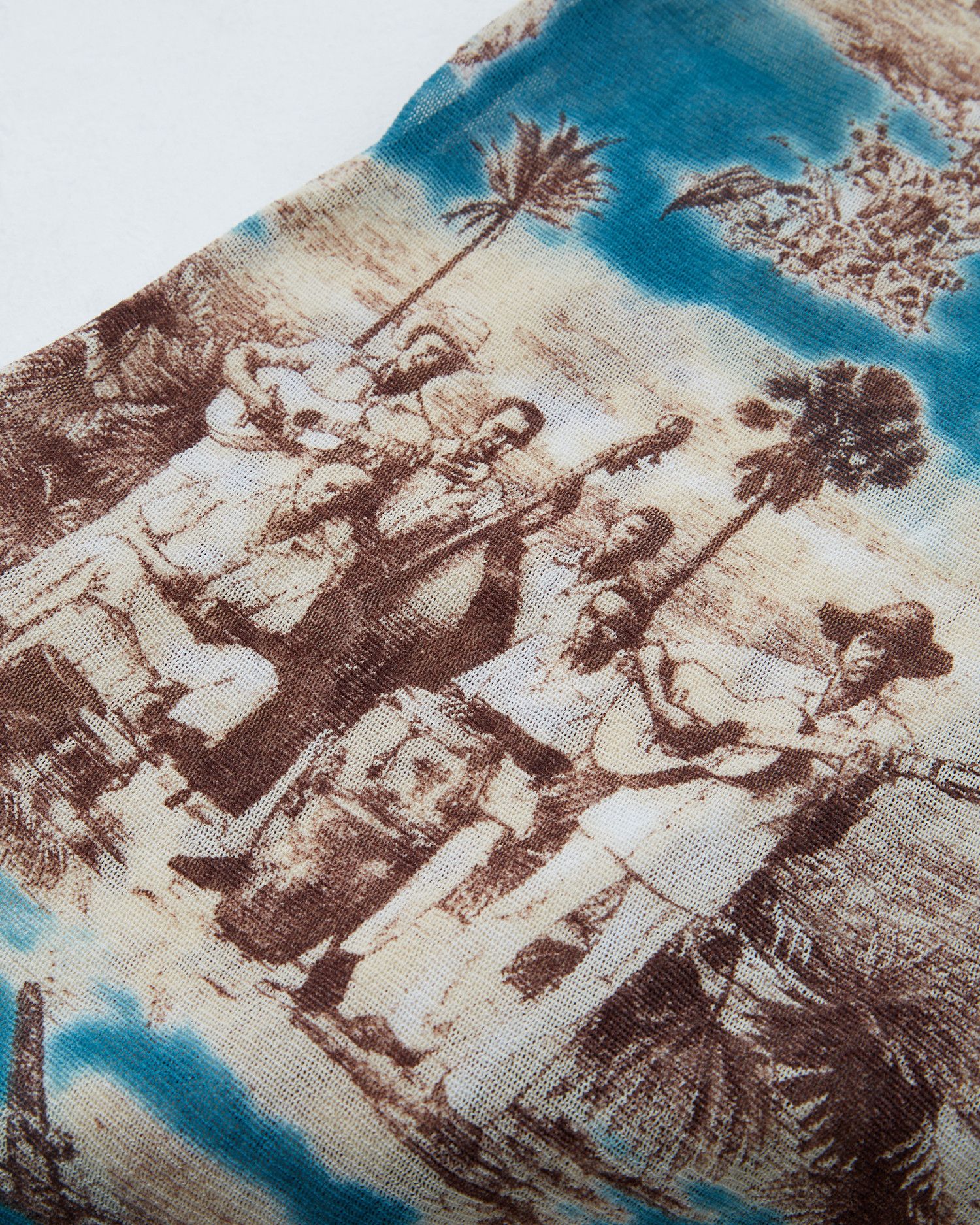 Jean Paul Gaultier S/S 1998 Cuba print mesh long-sleeve shirt Size US S / EU 44-46 / 1 - 7 Thumbnail