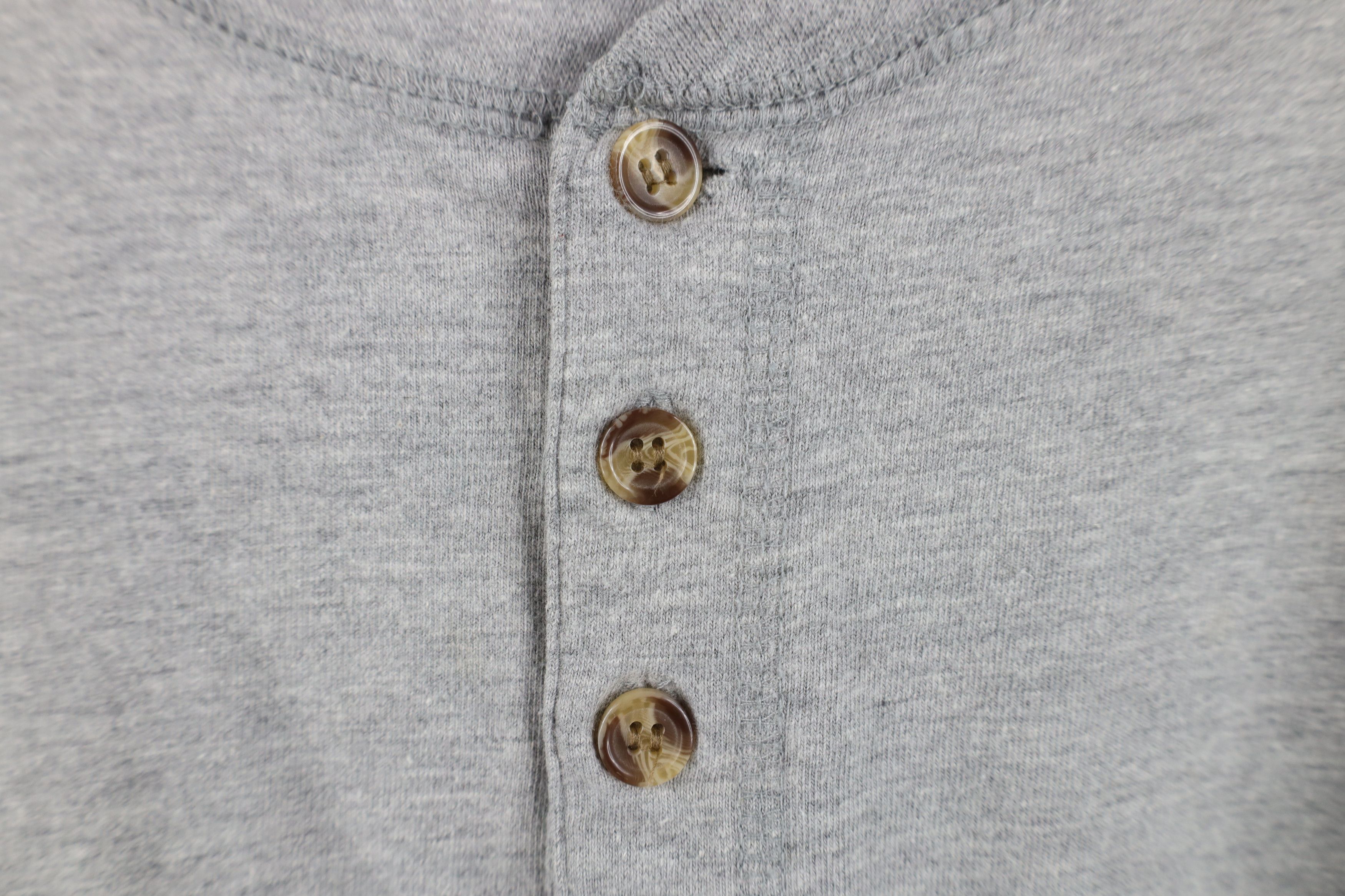 Vintage Vintage 90s Streetwear Long Sleeve Henley T-Shirt Gray Size US XL / EU 56 / 4 - 4 Thumbnail
