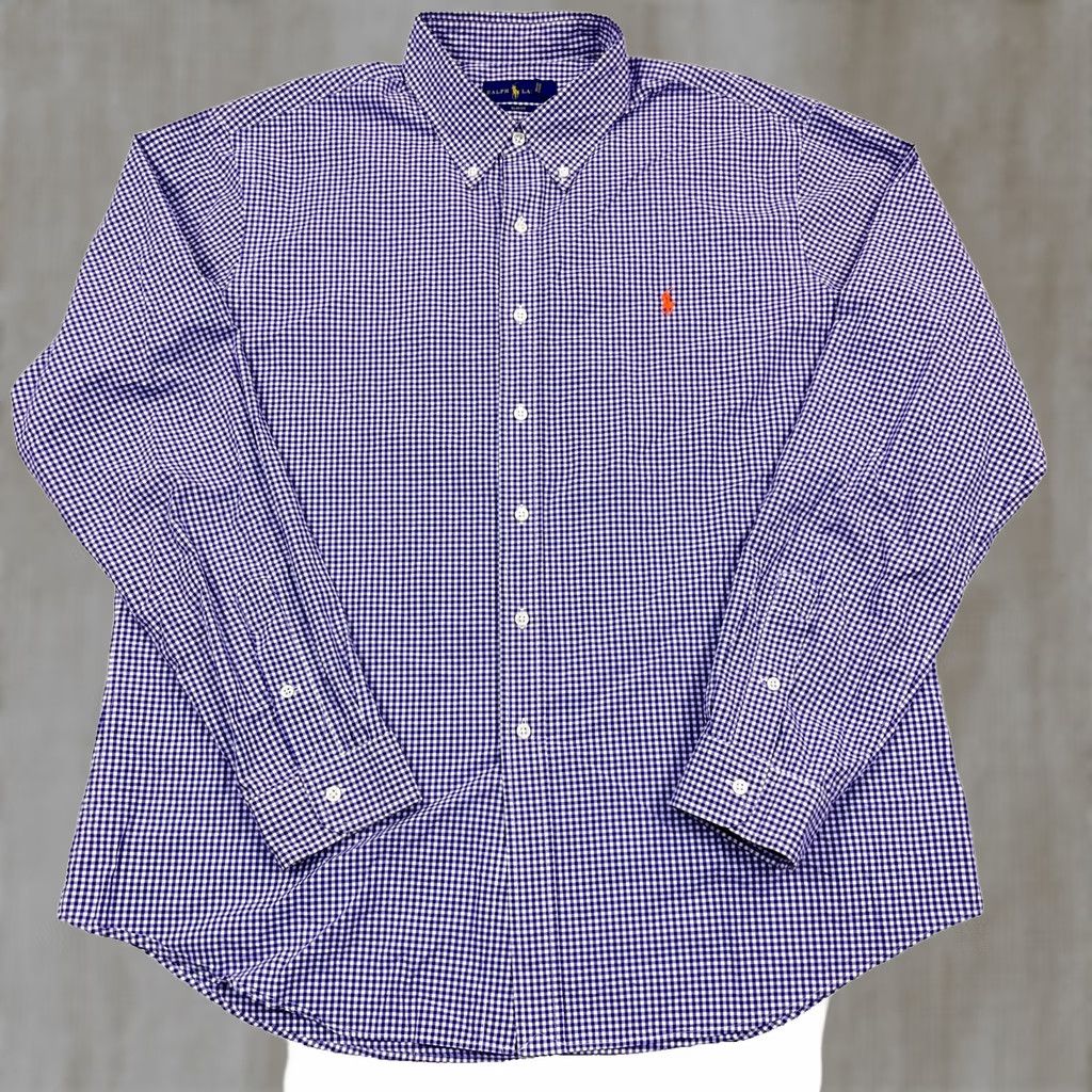 Ralph Lauren Ralph Lauren Shirt Men 2XL Purple Orange Check Button Up Slim Fit Poplin Colorful Modern Preppy Mens Size US XXL / EU 58 / 5 - 1 Thumbnail