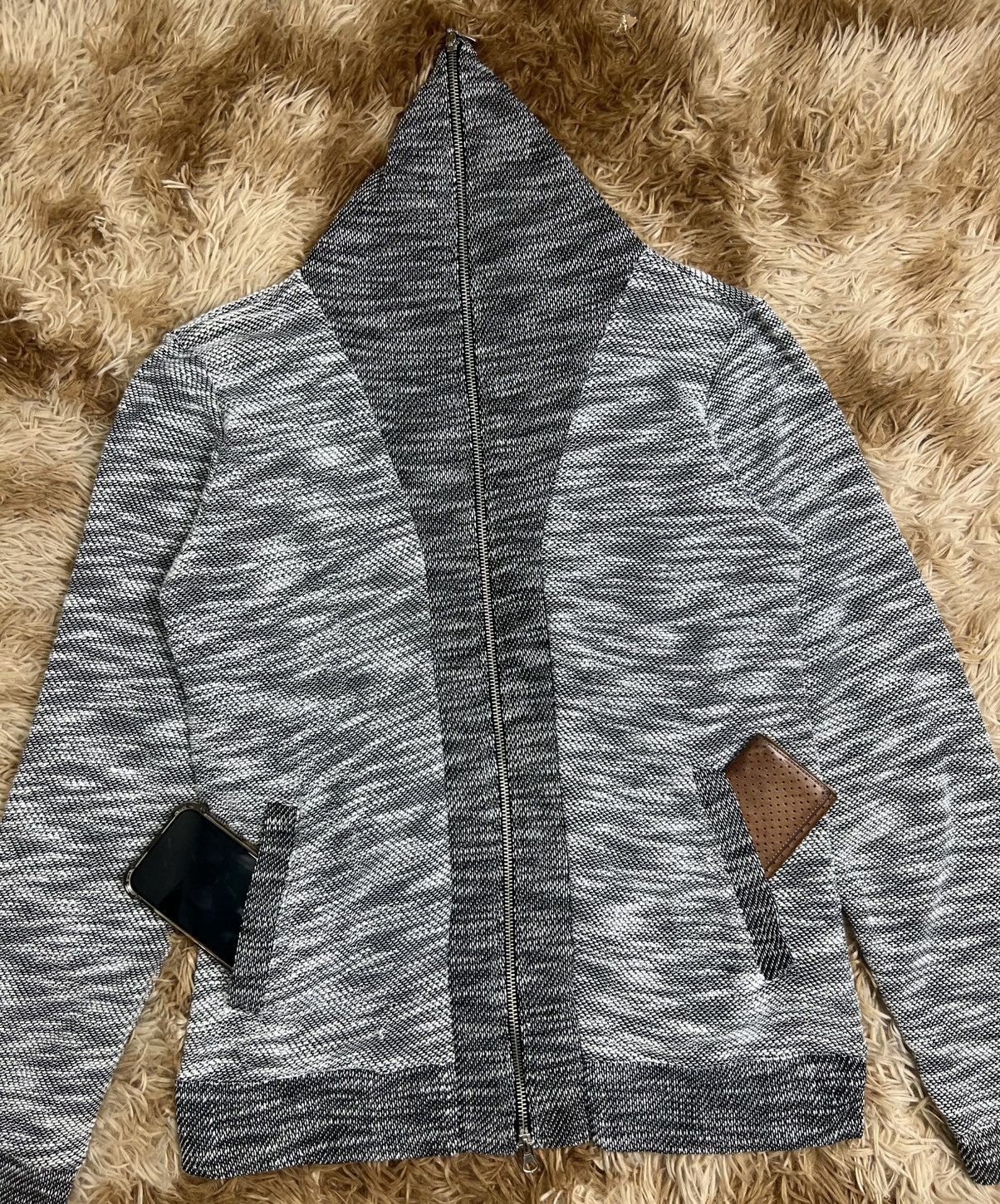 In The Attic In The Attic Japan Marled Knit Full-Zip Jacket Size US M / EU 48-50 / 2 - 2 Thumbnail