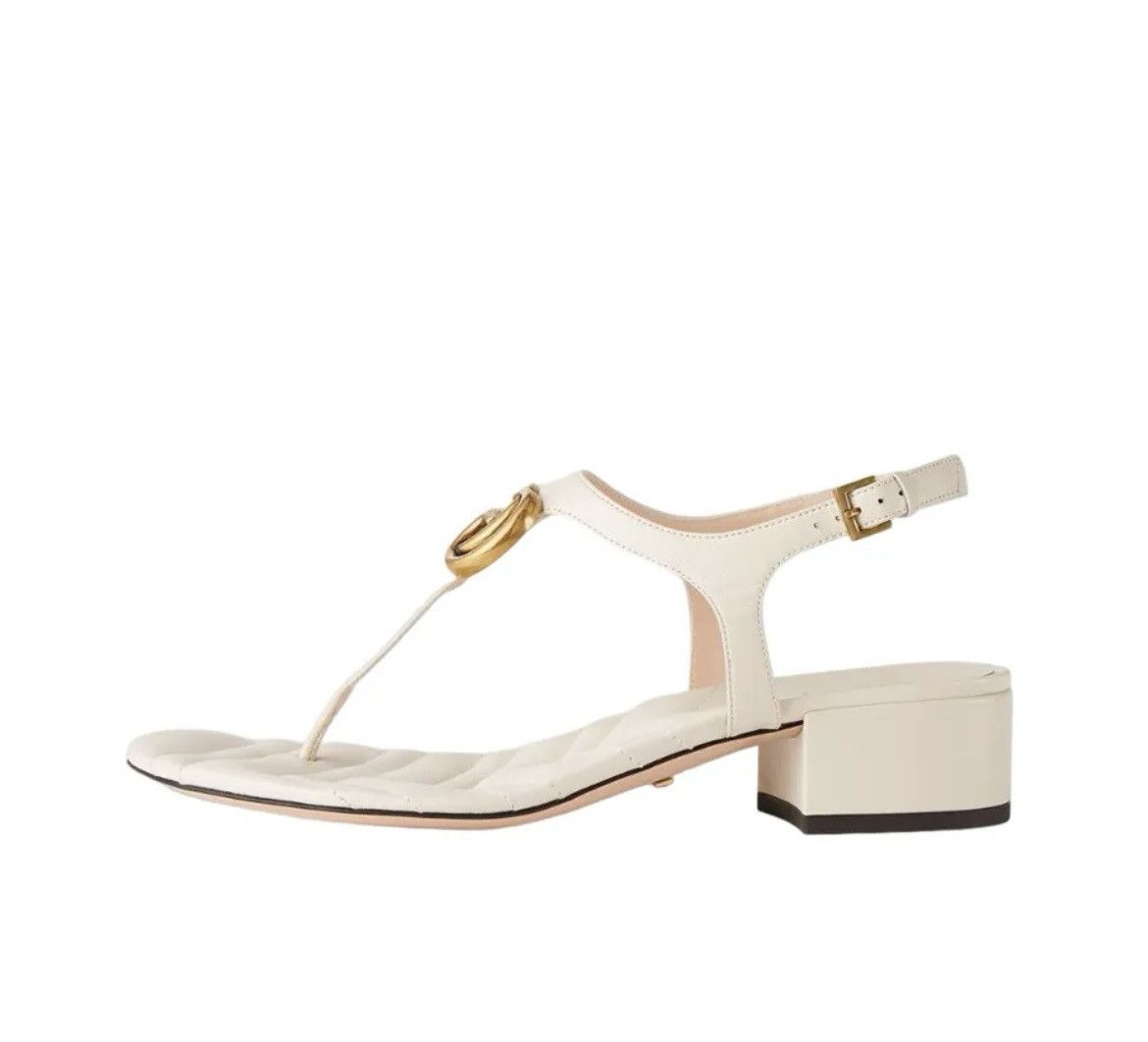Gucci Gucci Double G Thong Sandal Nappa Mystic White Size US 6.5 / IT 36.5 - 2 Thumbnail