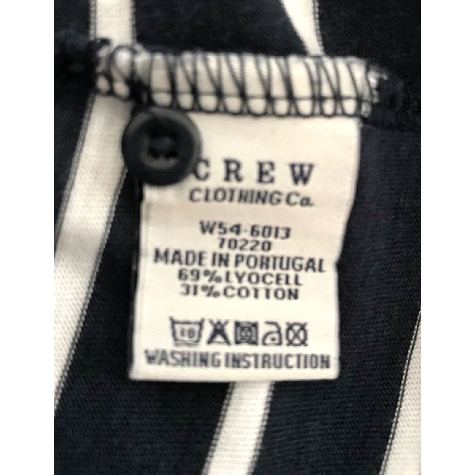Vintage Crew Clothing Top UK 10 Blue & White Striped Short Sleeve Womens Ladies - Verified Sold Size L / US 10 / IT 46 - 4 Thumbnail