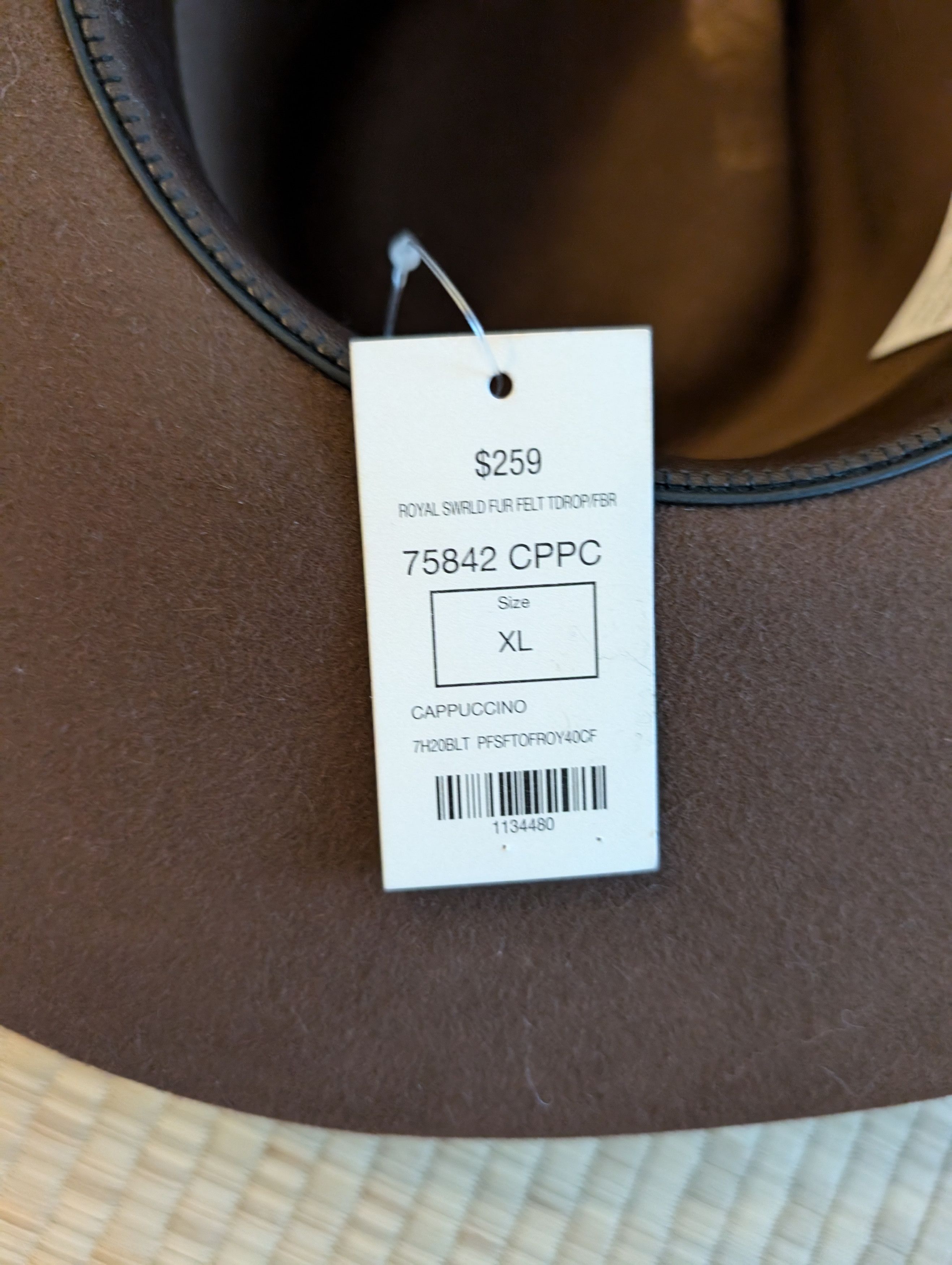 Overland NWT Overland Royal Rabbit Fur Felt Hat Size XXL Made in USA Size ONE SIZE - 6 Thumbnail