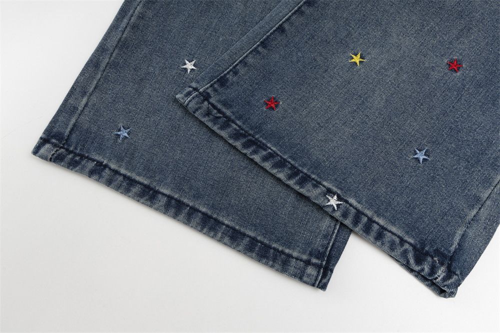 Jean Men's washed vintage loose straight star jeans Size US 32 / EU 48 - 6 Thumbnail
