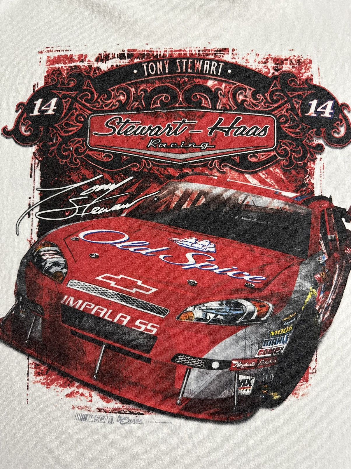 Chase Authentics × NASCAR Vintage Y2K NASCAR Tony Stewart Racing T-Shirt Old Spice 09’ Size US L / EU 52-54 / 3 - 4 Thumbnail