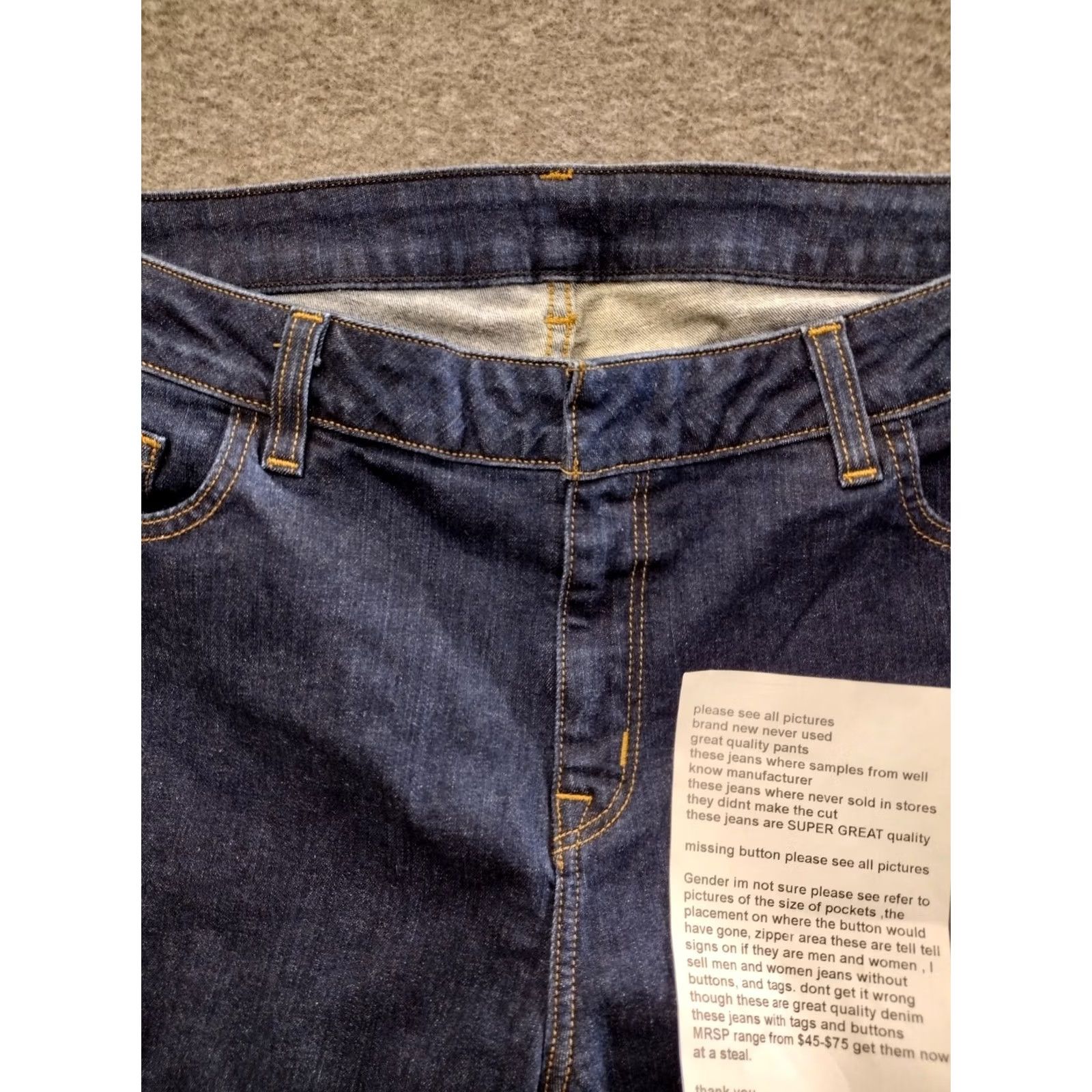 Vintage Unbranded Women's Dark Denim High Rise Tapered Jeans 18 Denim Jeans Slim 5-Pocket Blue 90s Adult Womens Jeans Size 40" / US 18 - 3 Thumbnail
