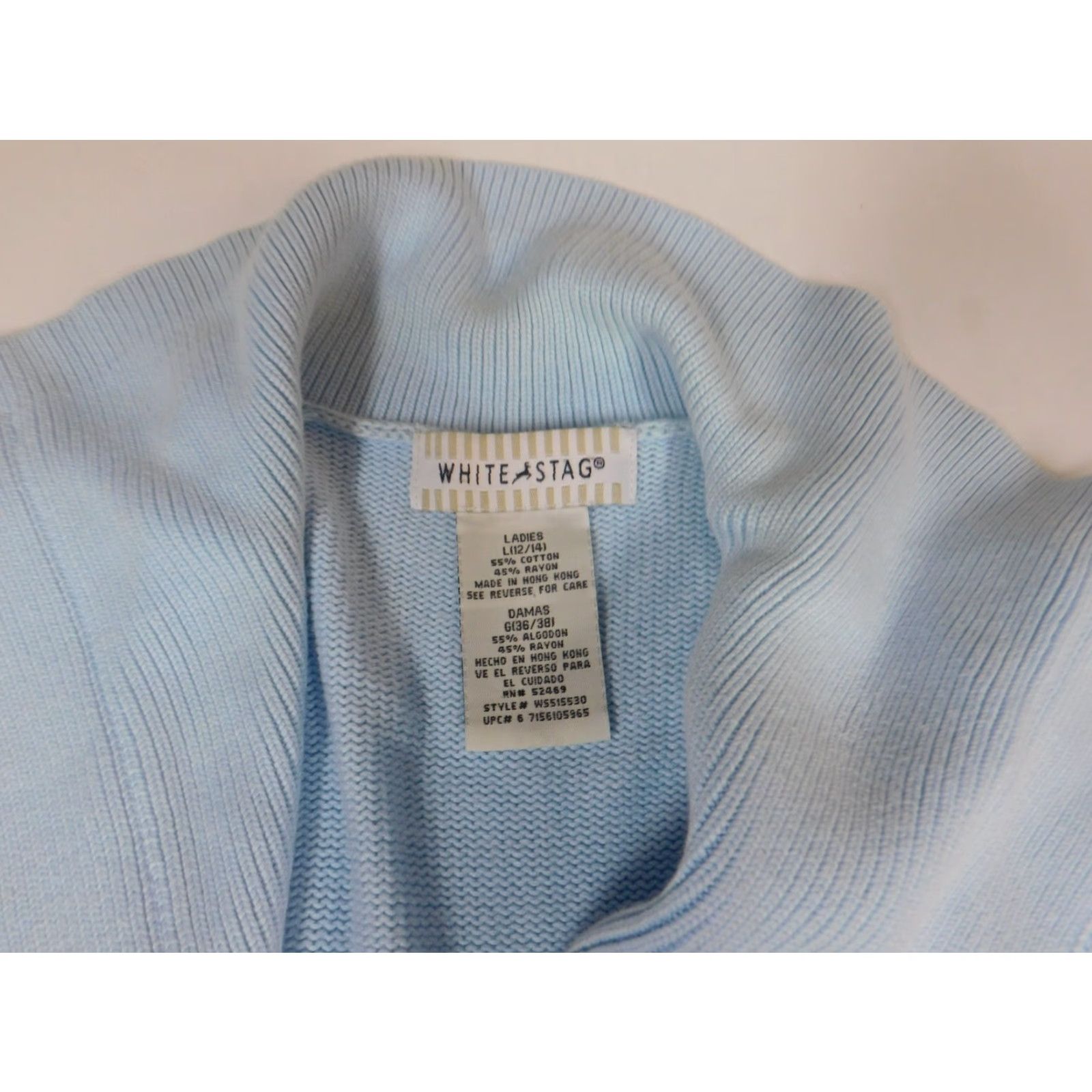 Vintage White Stag Womens sweater Large blue button cardigan Size L / US 10 / IT 46 - 4 Thumbnail